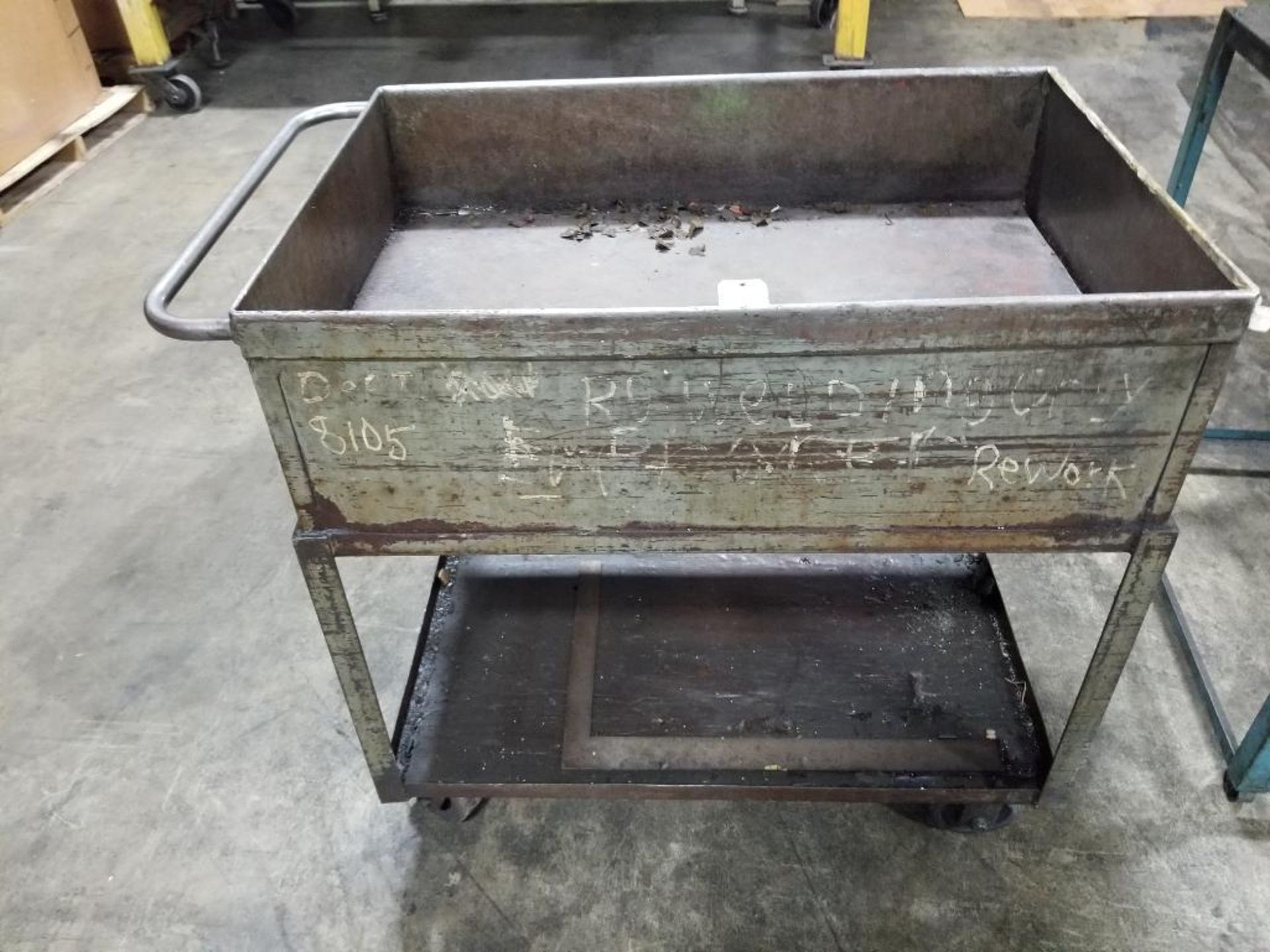 Qty 2 - Industrial work carts. 40x24x37, 39x25x40. LxWxH. - Image 2 of 7