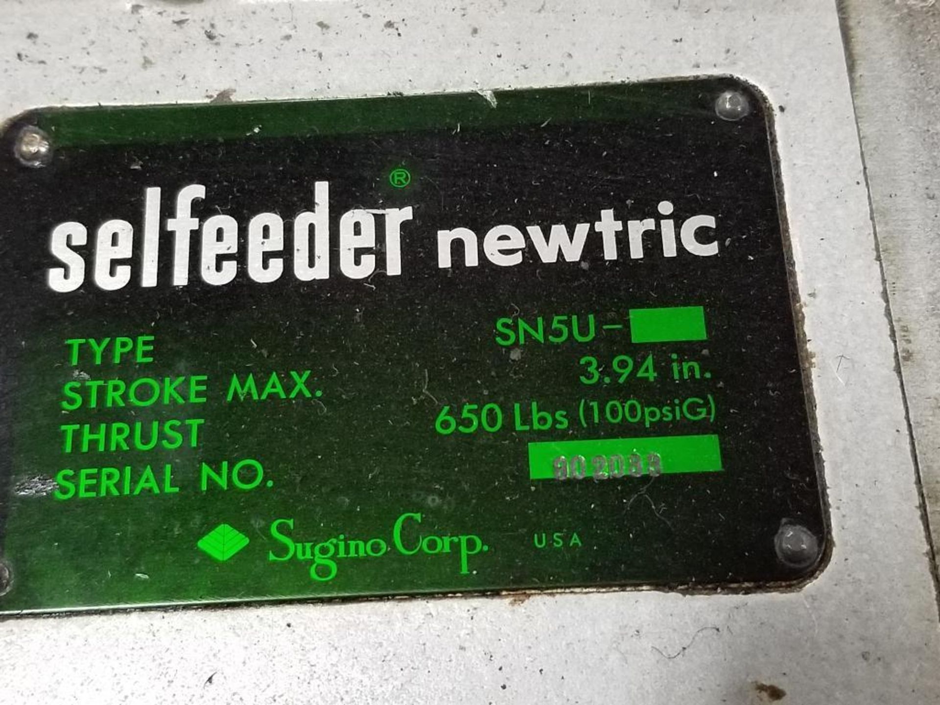 Sugino Corp. Selfeeder Newtric SN5U Drill unit. Keyed chuck. 3/4HP Leeson 1PH Motor. 110414.00. - Image 2 of 11