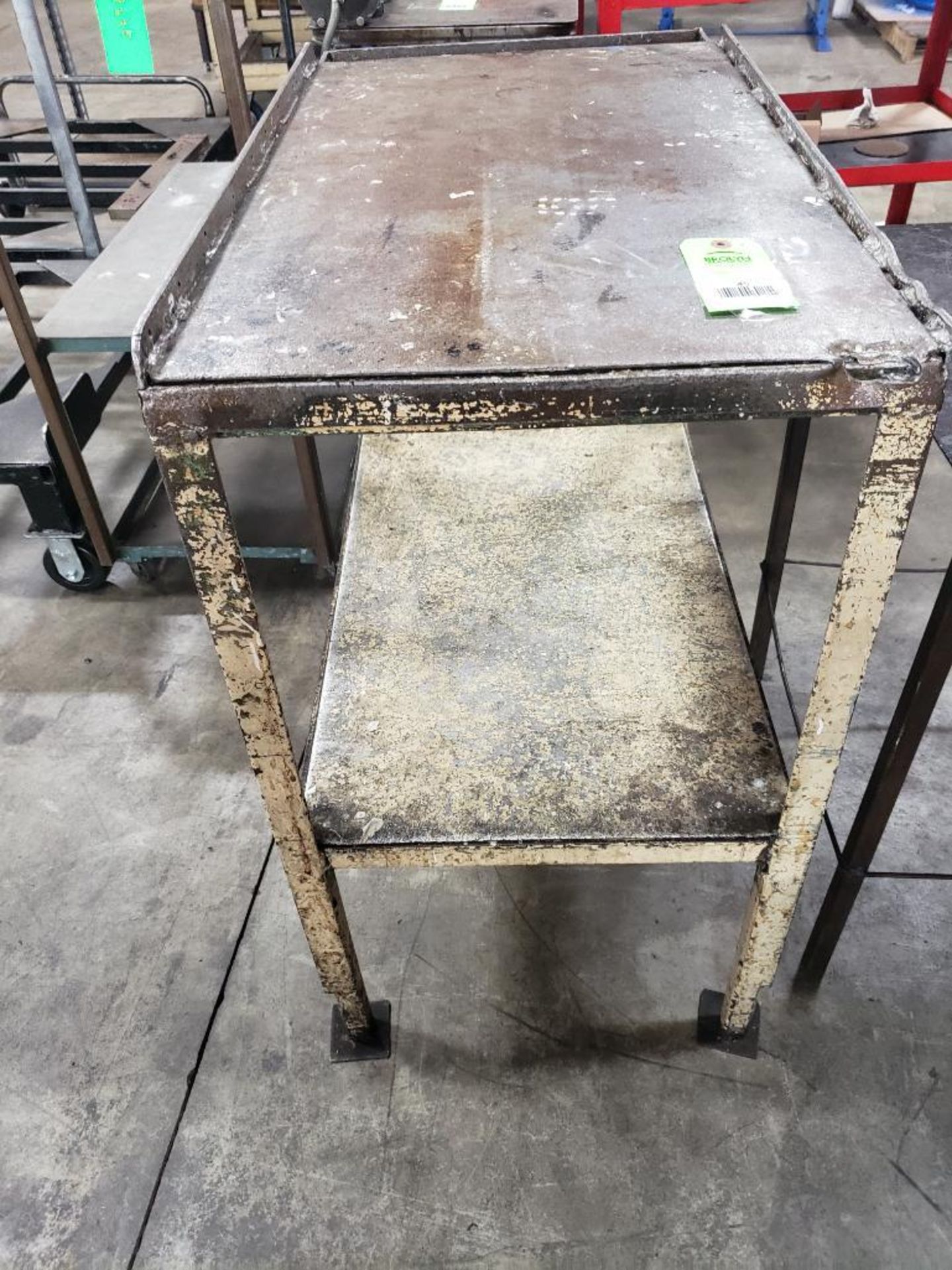Qty 2 - Industrial work tables. 39x21x38, 24x24x30. LxWxH. - Image 2 of 6