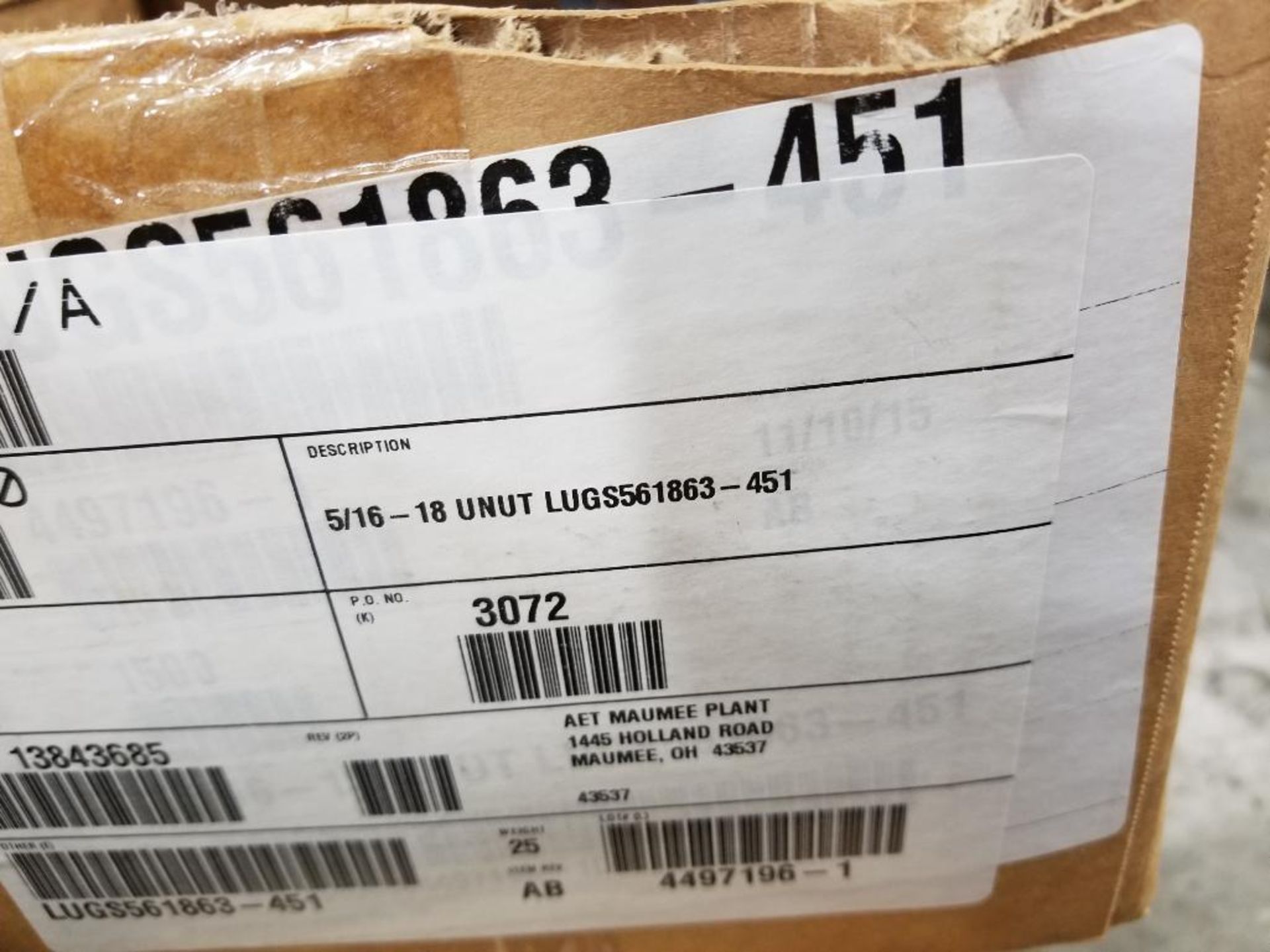 Lg Qty of U-Nut hardware. 5/16-18 UNUT LUGS561863-451. - Image 3 of 3