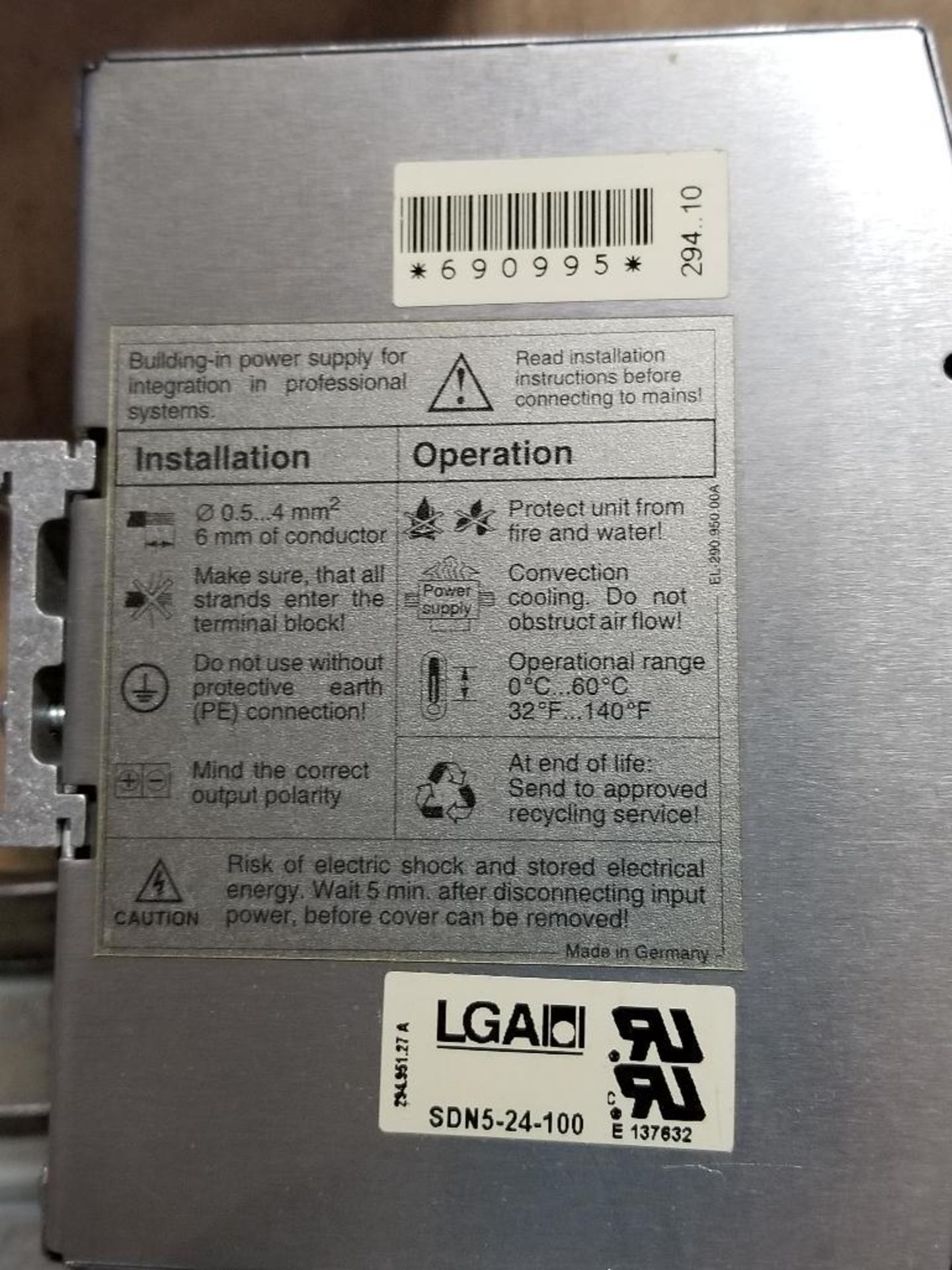 Assorted Sola Power supply. SDN5-24-100, SDN10-24-100. - Image 4 of 8