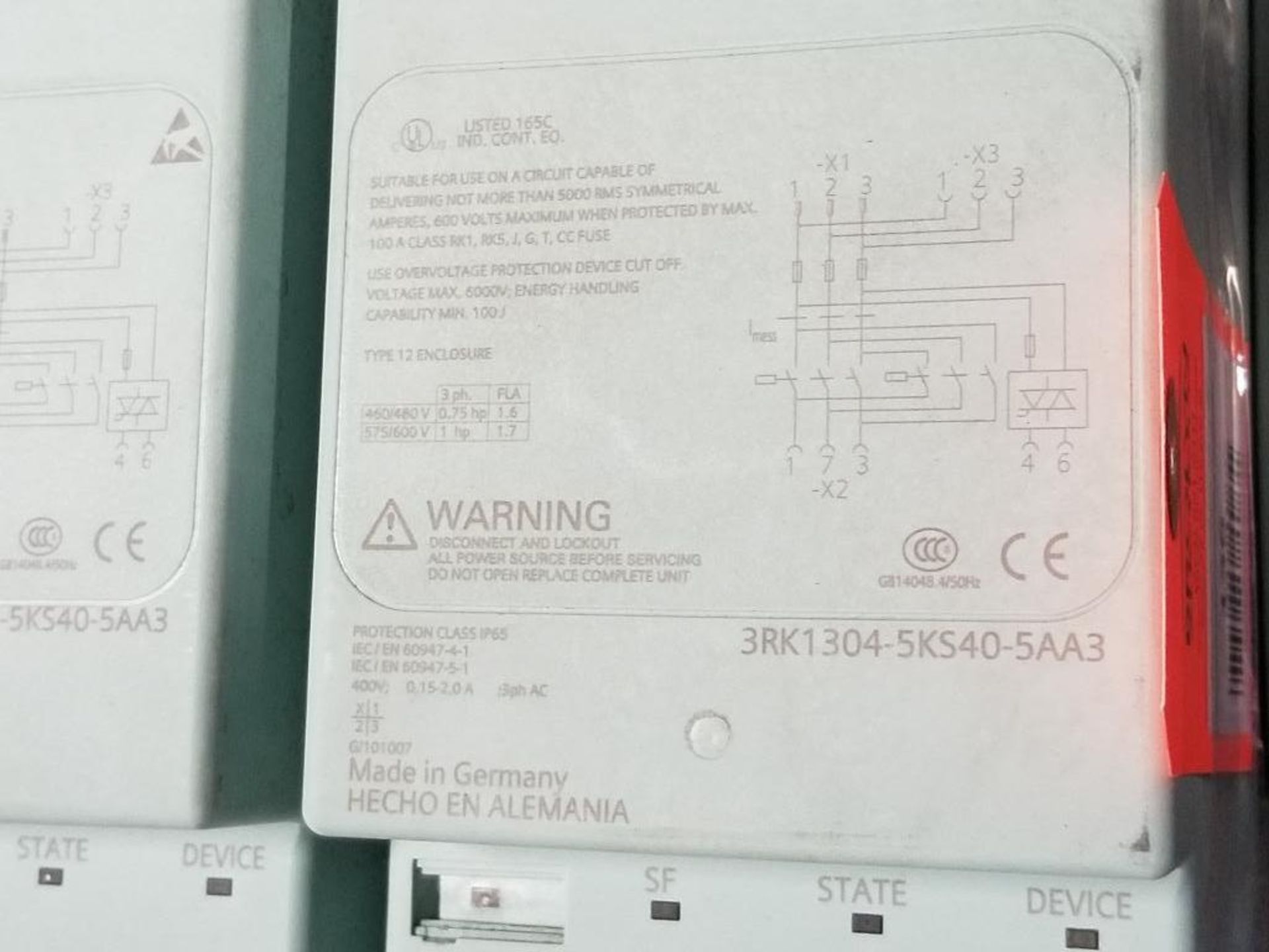 Siemens RSe-ST 3RK1304-5KS40-5AA3 Reversing starter and flow control line. - Image 2 of 6