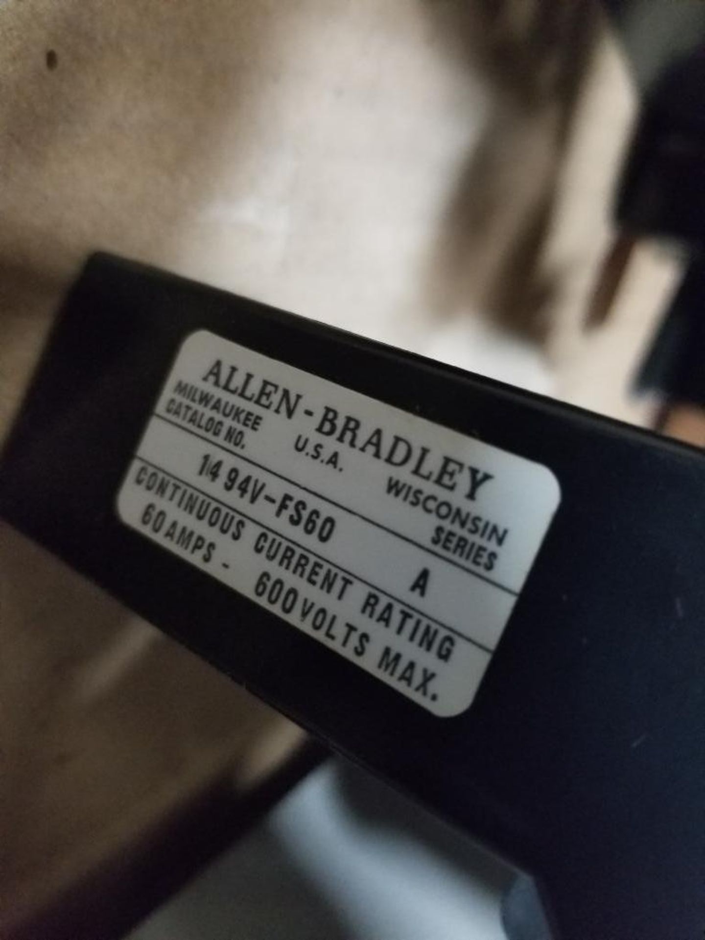 Allen Bradley 1494V-FS60 Disconnect switch. - Image 3 of 5