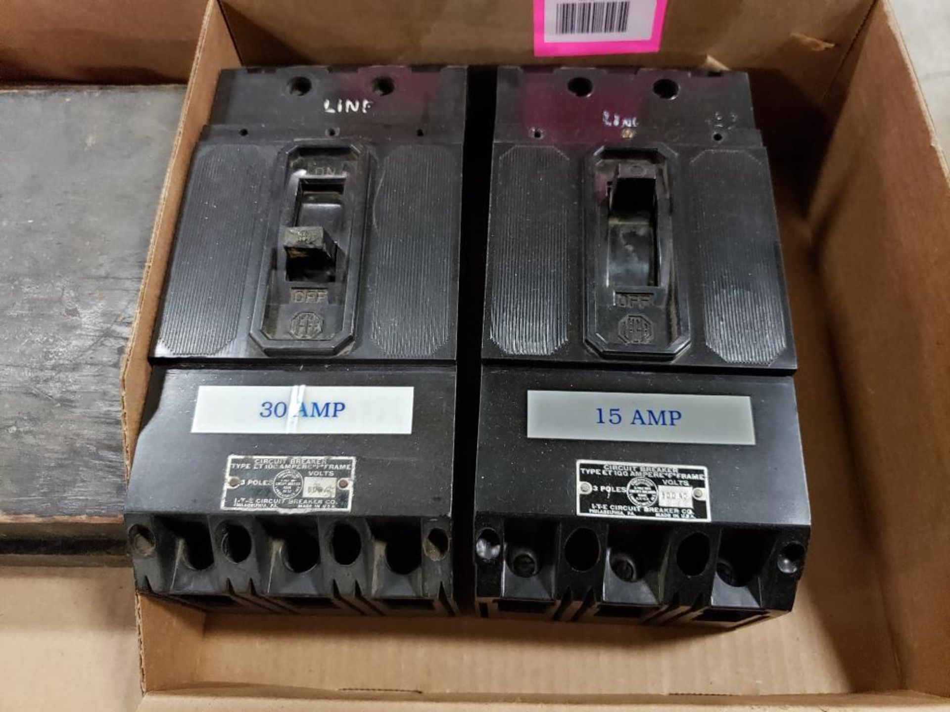 Qty 2 - Assorted ITE molded case breaker. 30 and 15 amps. - Image 4 of 7