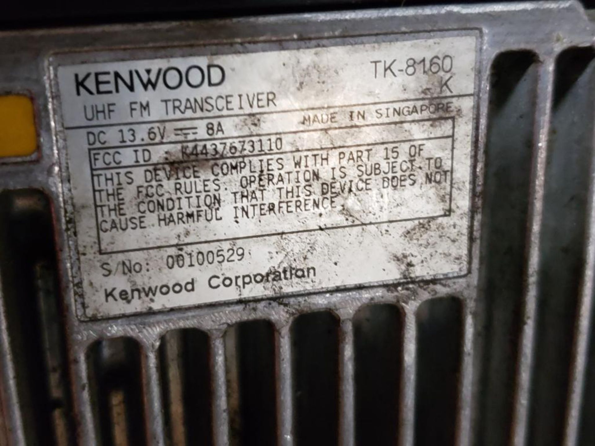 Qty 2 - Kenwood TK-8160 UHF FM Transmitter. - Image 3 of 3