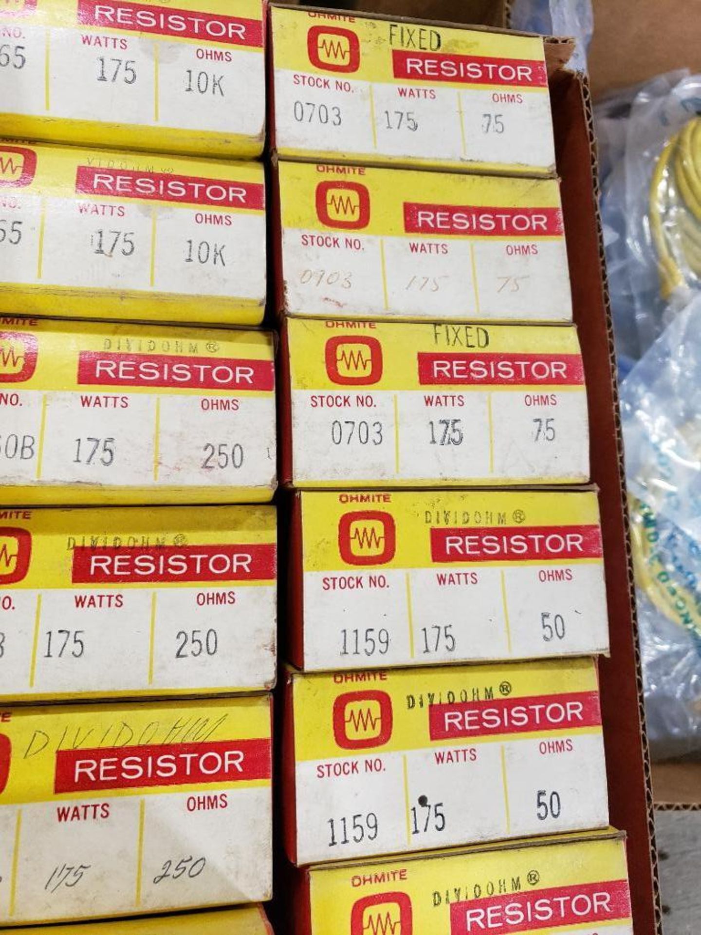 Assorted Ohmite resistors. - Image 9 of 9