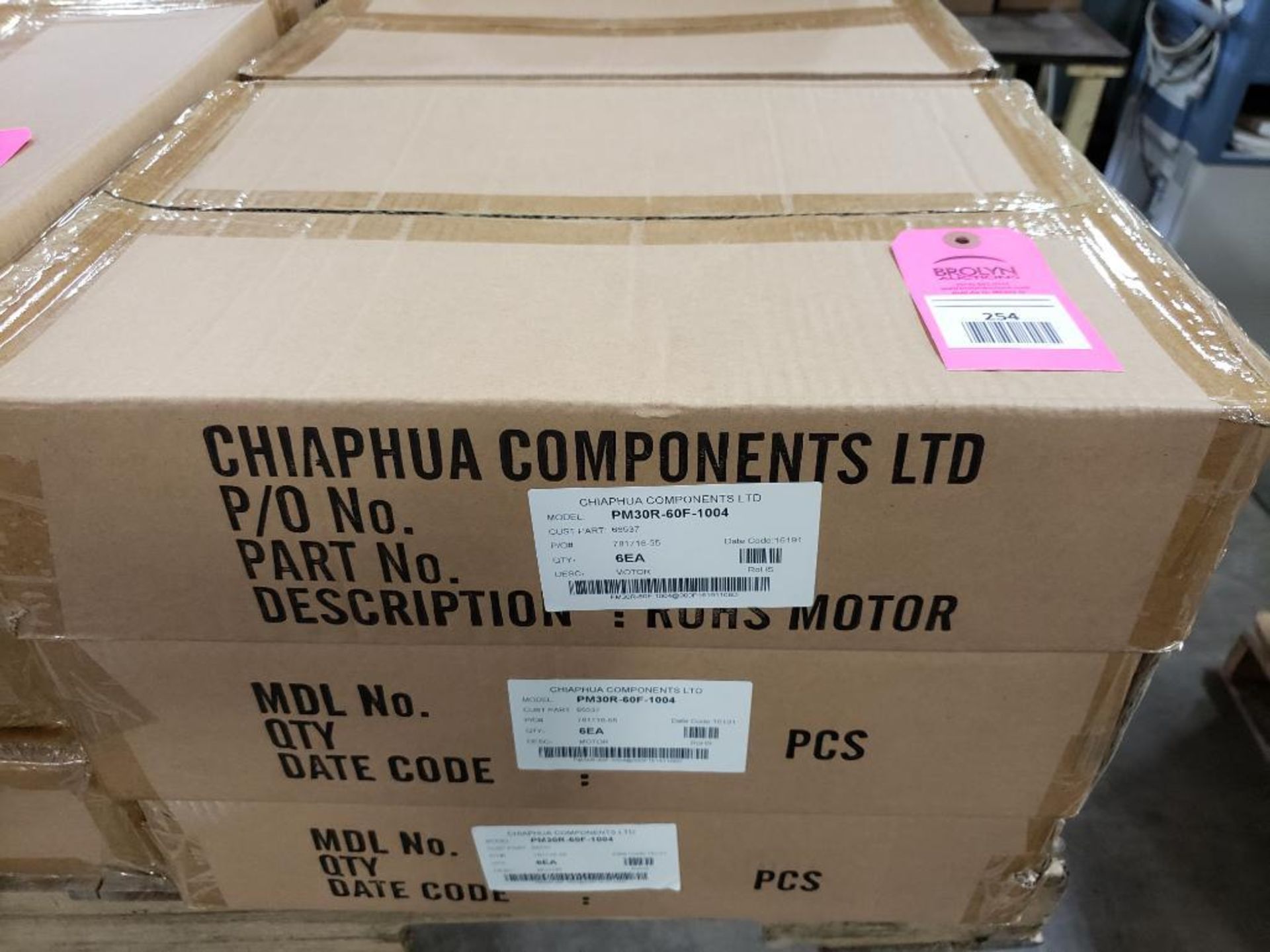 Qty 18 - Chiaphua components PM30R-60F-1004. Atwood Mobile 66537 12VDC Motors. New in box.