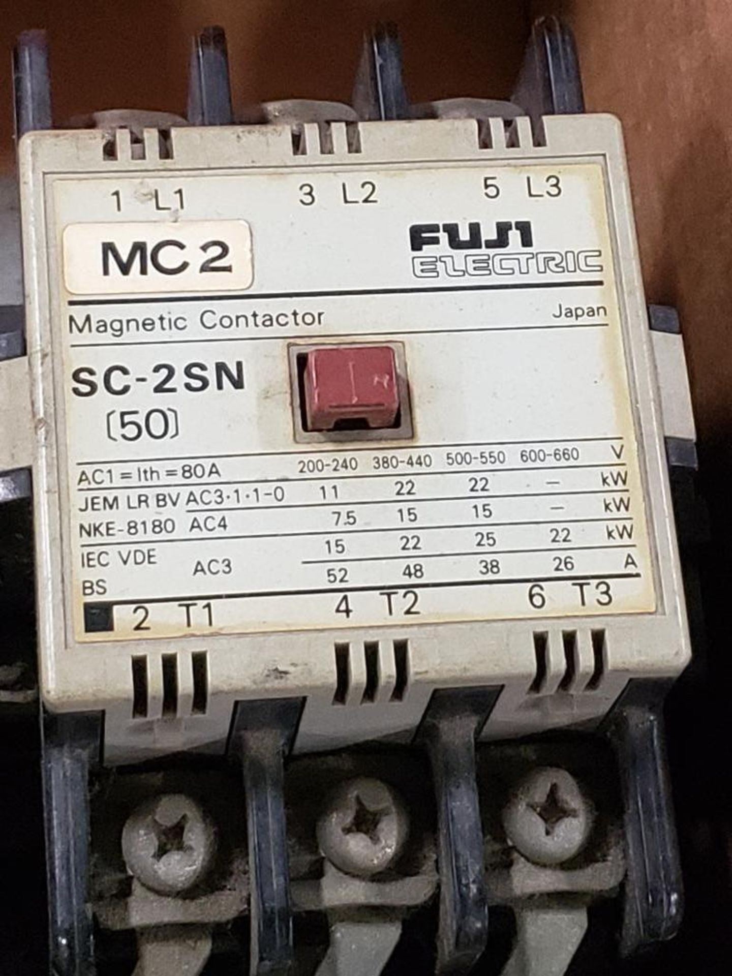 Qty 2 - Fuji electric SC-2SN Magnetic contactor. - Image 3 of 3
