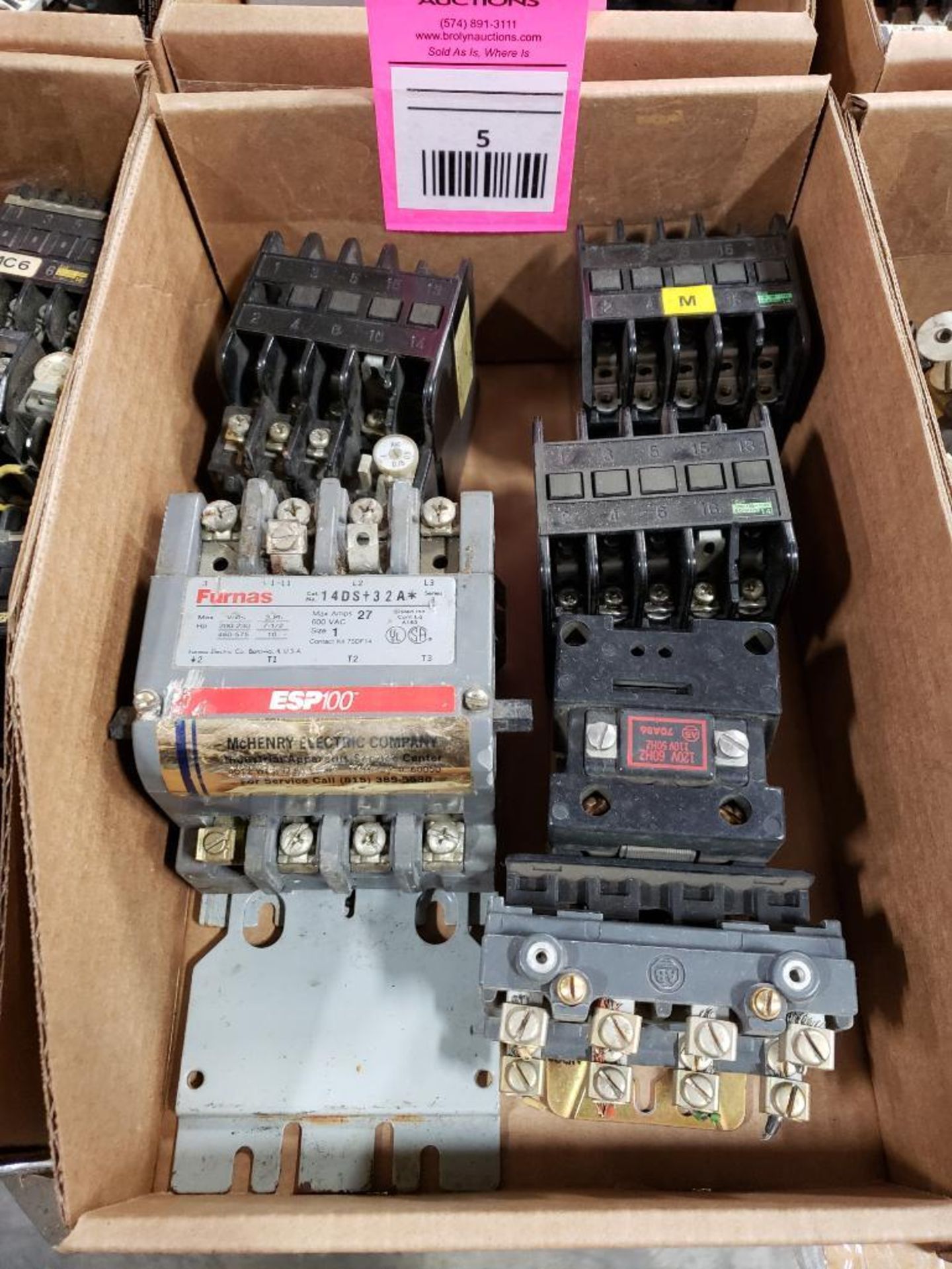 Assorted electrical. Furnas, Allen Bradley.