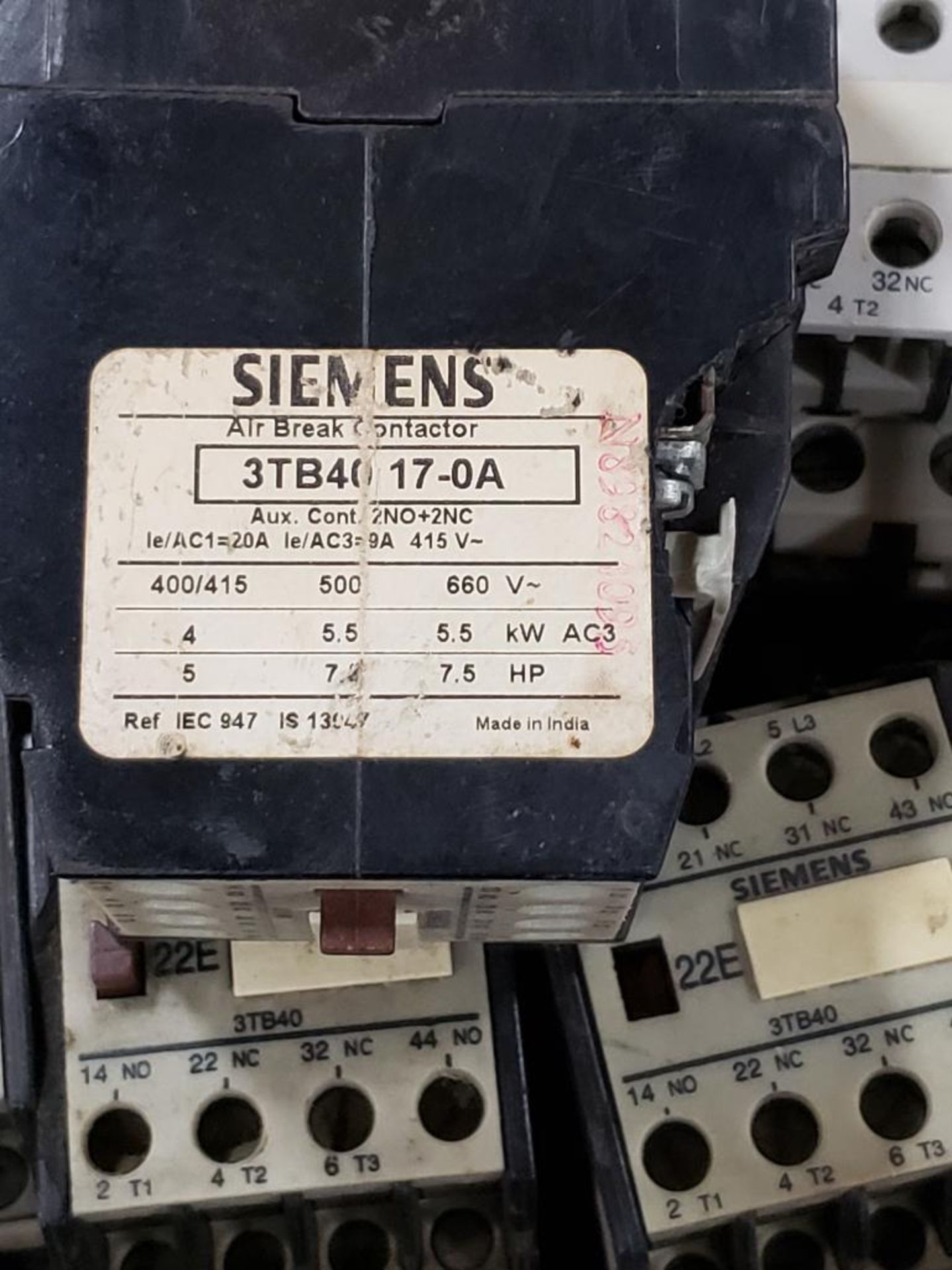 Qty 7 - Assorted Contactors. Siemens. - Image 6 of 6