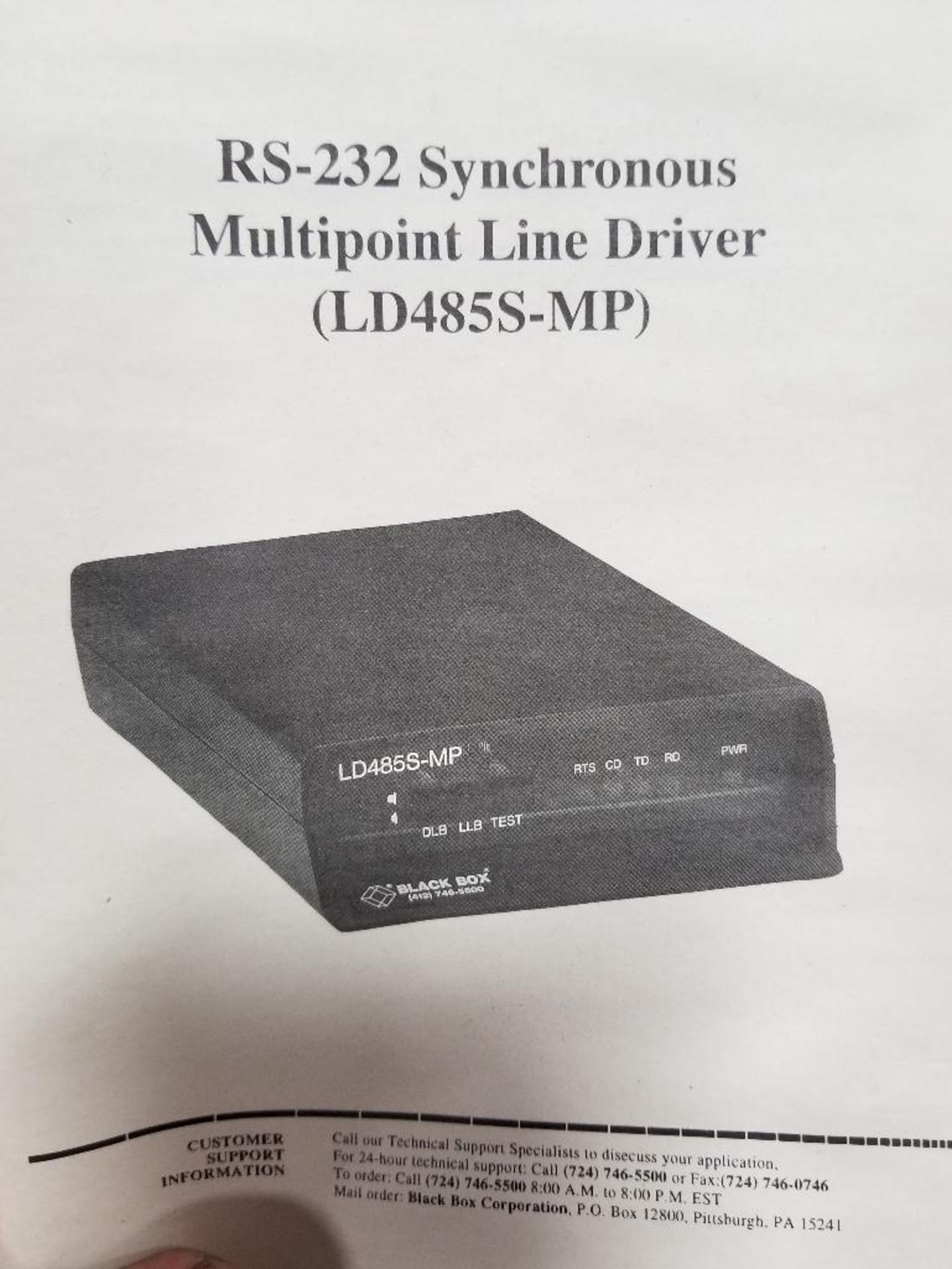 Black Box LD485S-MP Multipoint Line Driver.