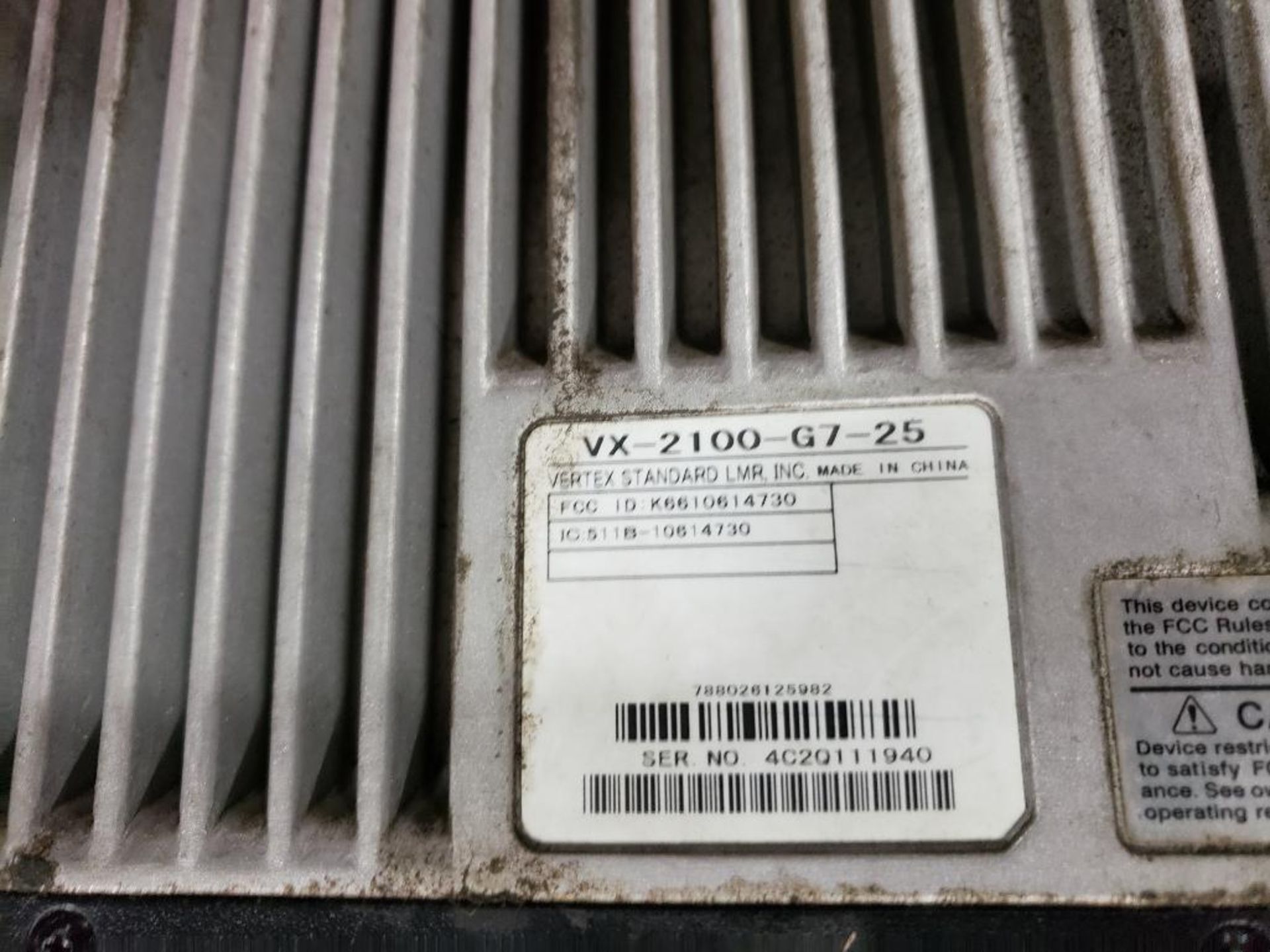 Vertex VX-2100-G7-25 2-way radio. - Image 2 of 2