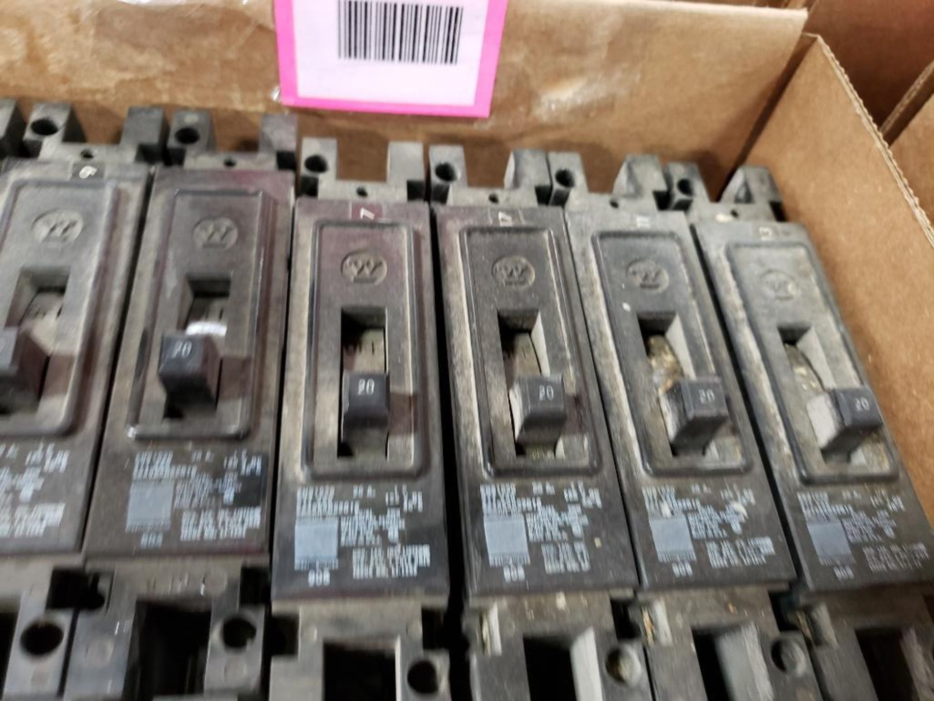 Qty 14 - Assorted Westinghouse molded case breaker. 20 AMP. - Image 4 of 10