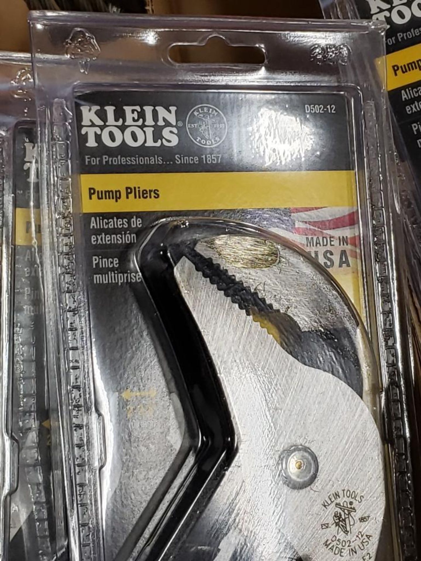 Qty 3 - Klein Tools D502-12 Pump Pliers. - Image 2 of 2
