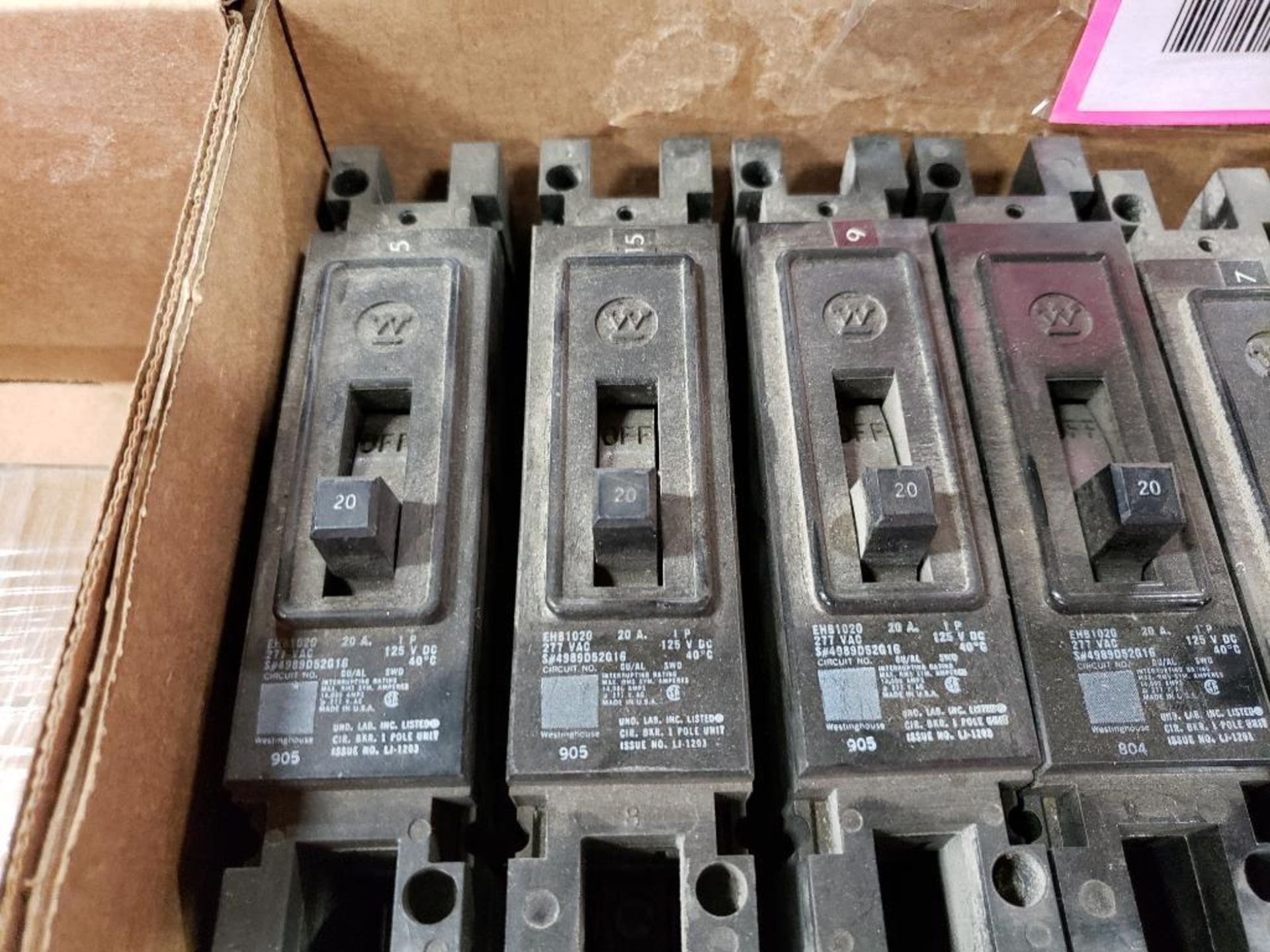 Qty 14 - Assorted Westinghouse molded case breaker. 20 AMP. - Image 2 of 10