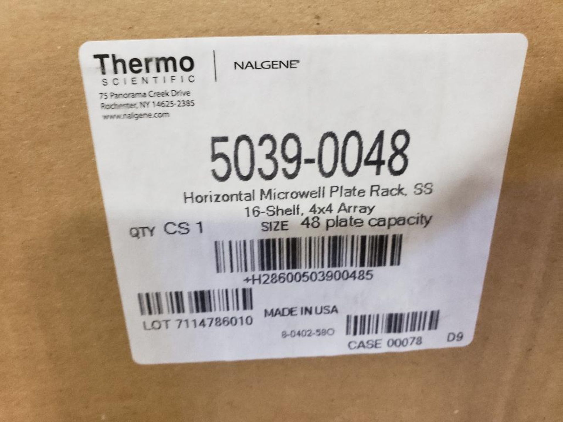 Thermo Scientific Nalgene 5039-0048 Horizontal Microwell Plate Rack. - Image 2 of 3