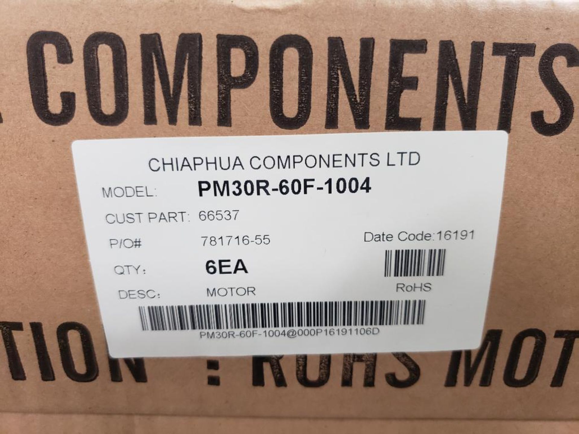 Qty 18 - Chiaphua components PM30R-60F-1004. Atwood Mobile 66537 12VDC Motors. New in box. - Image 2 of 4