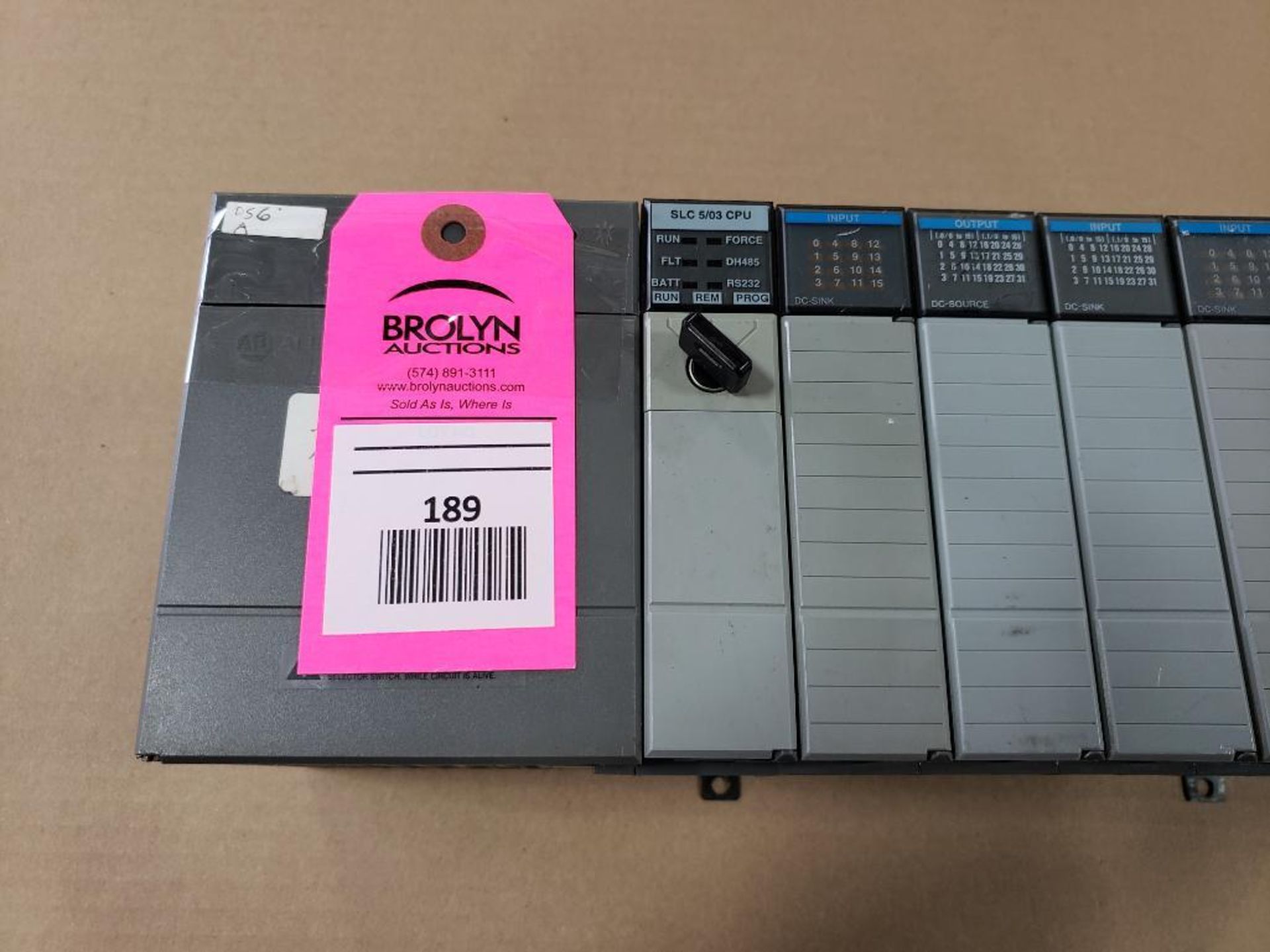 Allen Bradley SLC-500 PLC Rack. Keyed CPU Module. - Image 2 of 5
