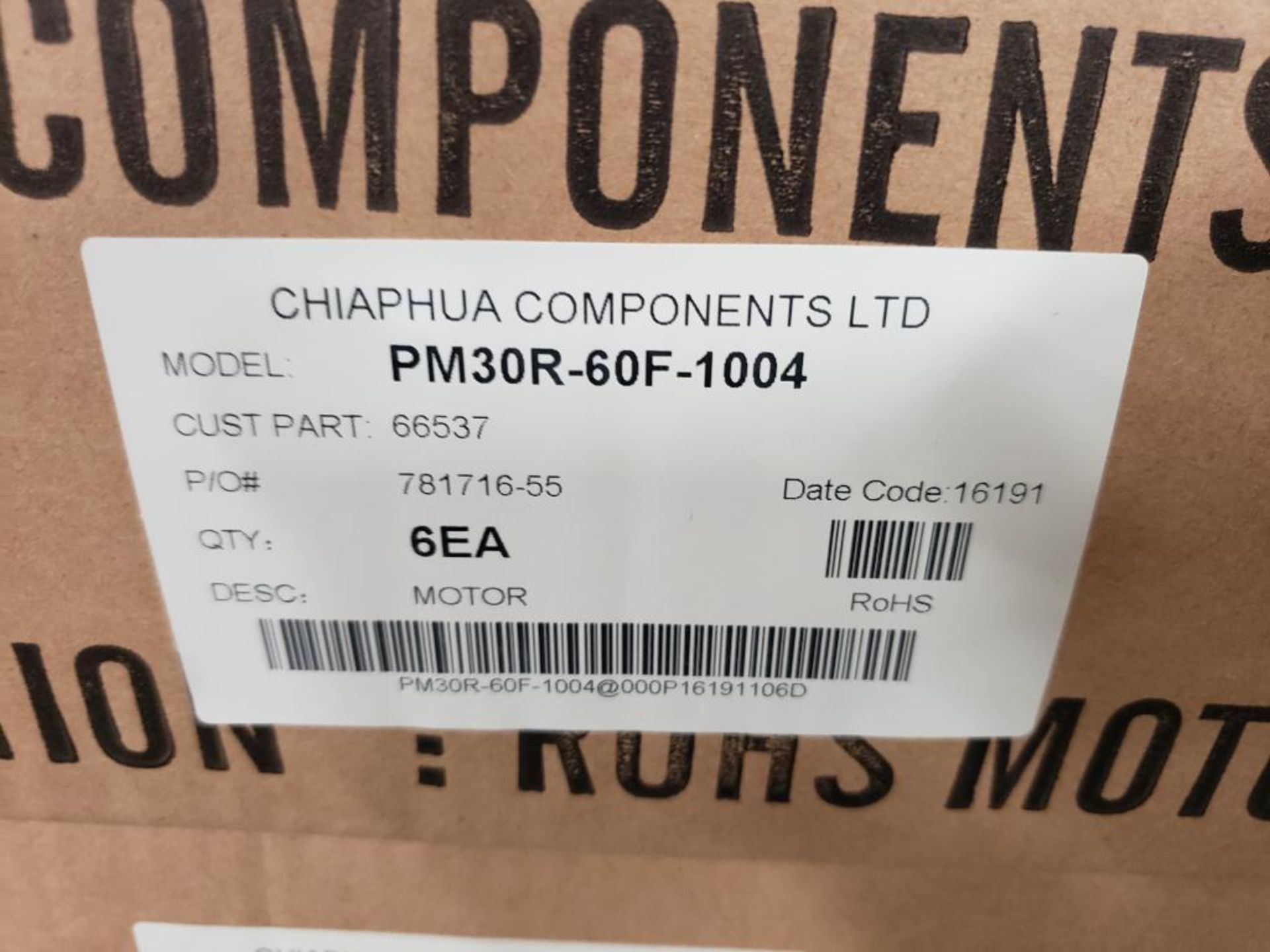 Qty 18 - Chiaphua components PM30R-60F-1004. Atwood Mobile 66537 12VDC Motors. New in box. - Image 2 of 4