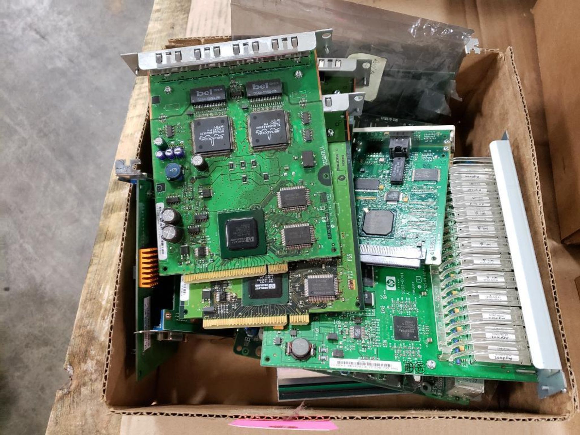 Assorted HP computer boards.