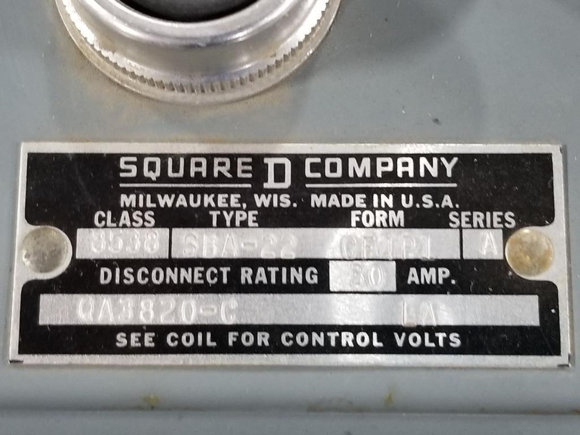 Square-D 8538 SBA-22 disconnect switch 30AMP. - Image 2 of 6