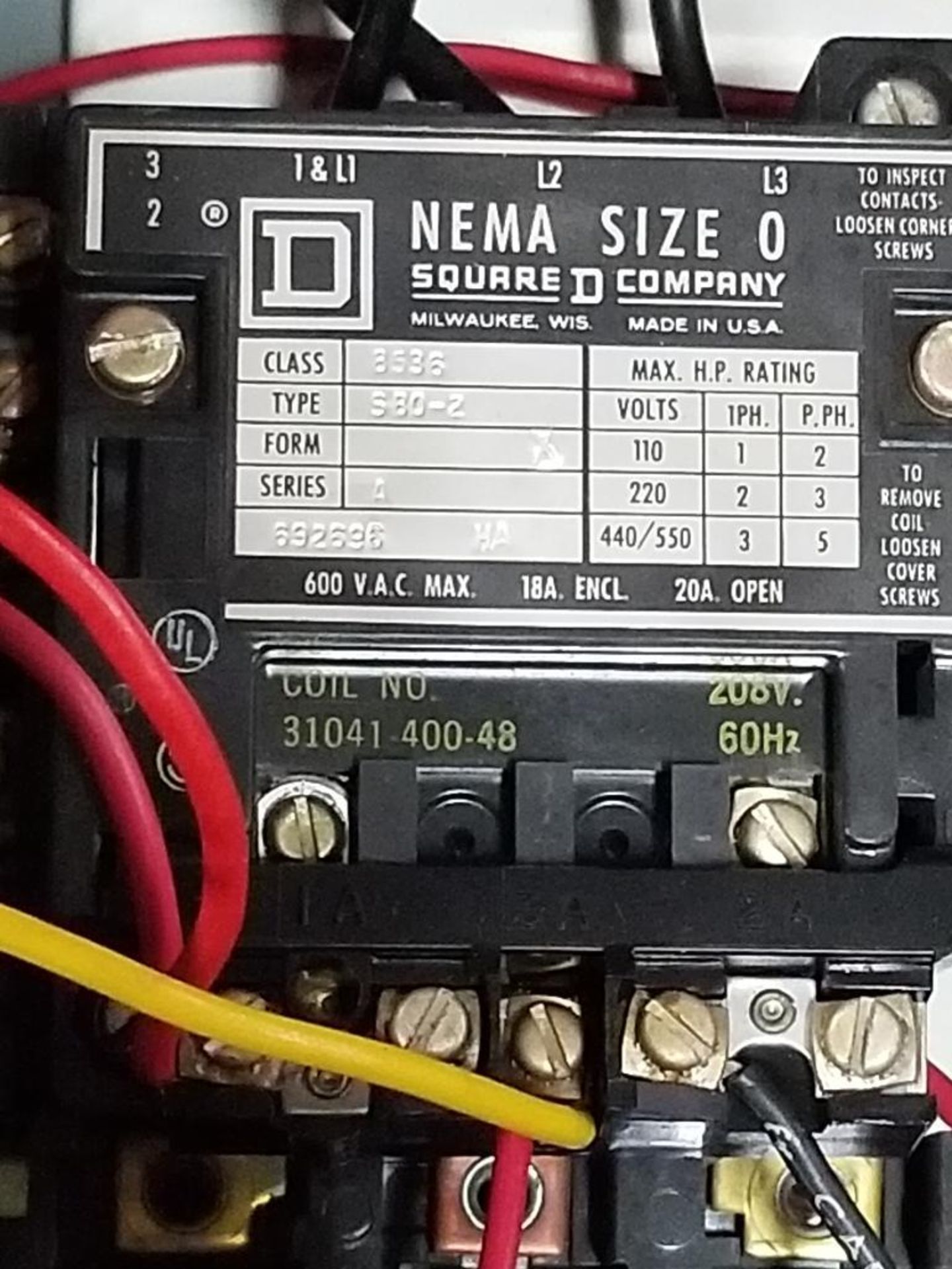 Square-D 8538 SBA-22 disconnect switch 30AMP. - Image 5 of 6