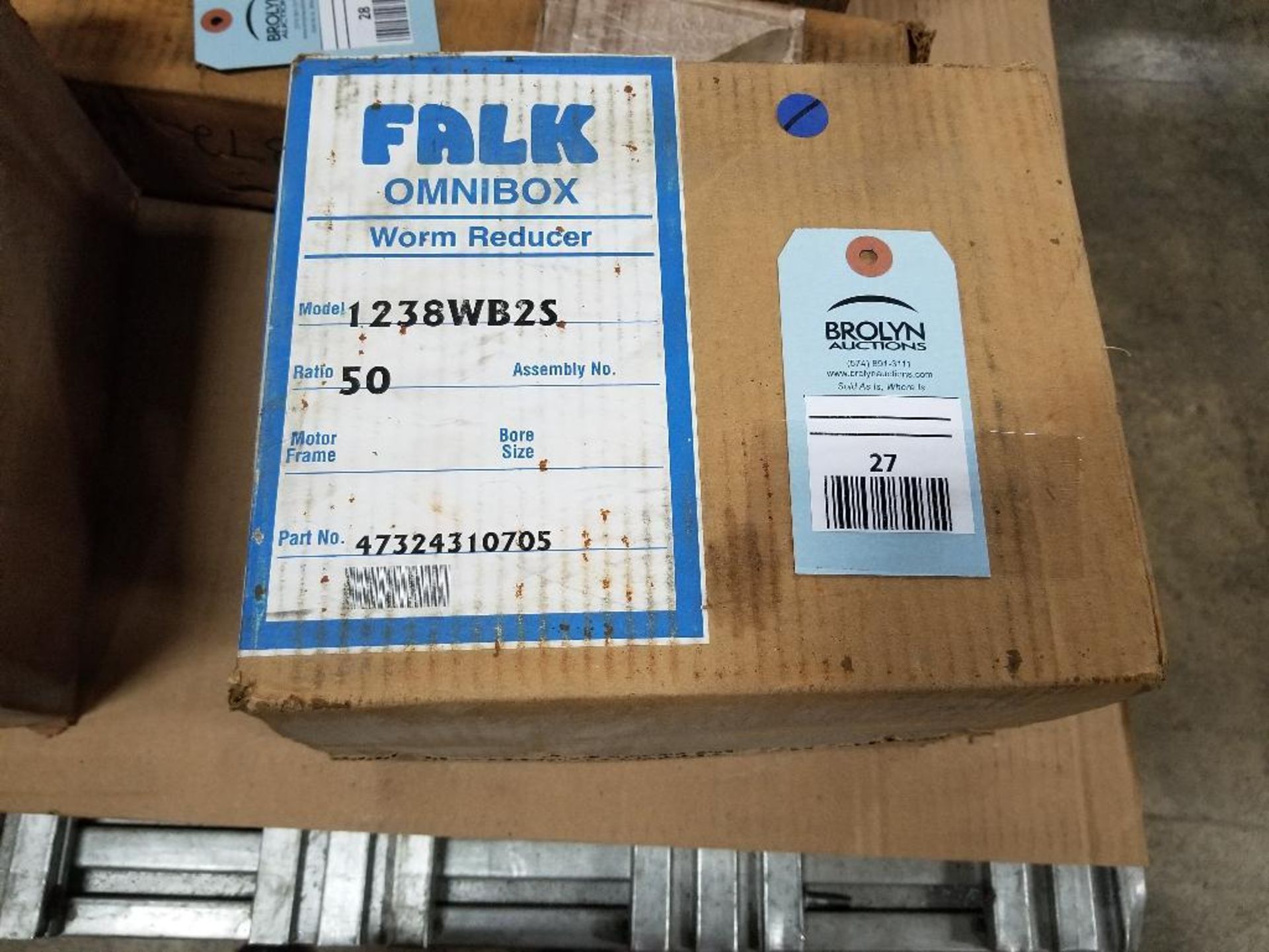 Falk 1238WB2S Omnibox worm reducer. 50-Ratio. P/N-47324310705. New in box.