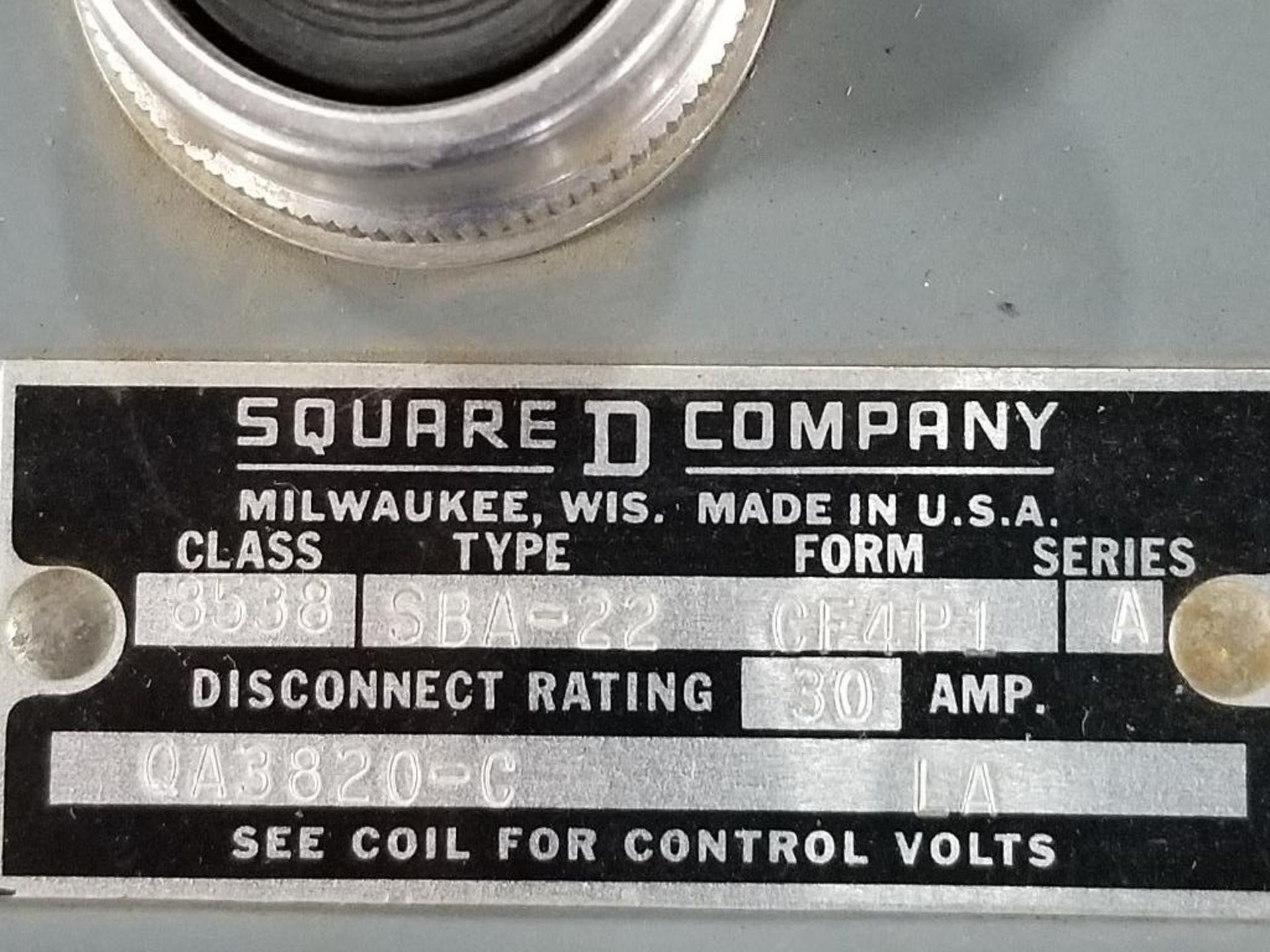 Square-D 8538 SBA-22 disconnect switch 30AMP. - Image 3 of 6