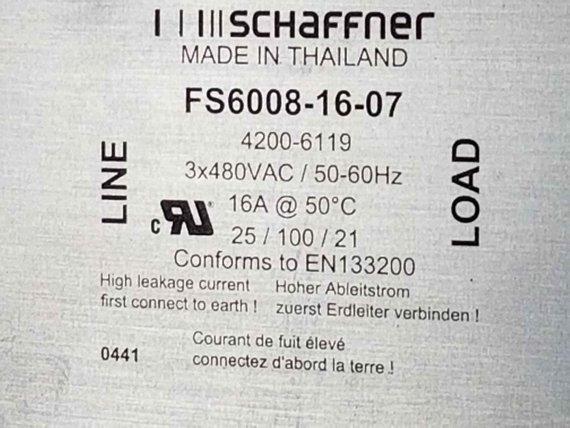 Schaffner FS6008-16-07 RFI filter. - Image 3 of 5