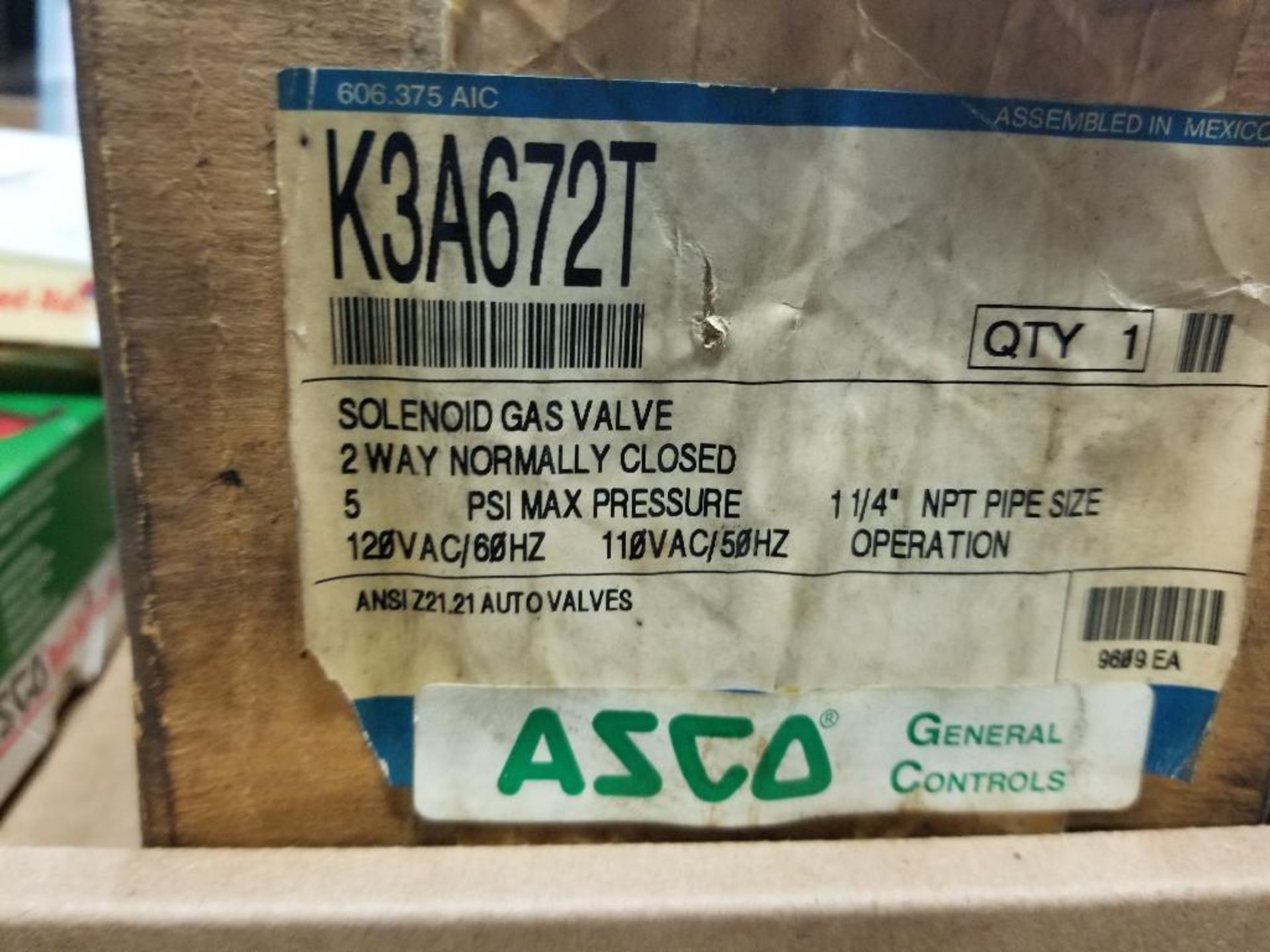 Qty 3 - Assorted Asco. 302-361 Kit, K3A672T Solenoid gas valve. - Image 2 of 6