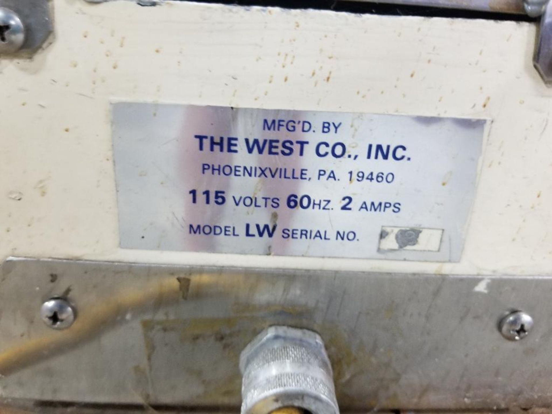 The West Co., INC. Model-LW press. 115V. - Image 5 of 6