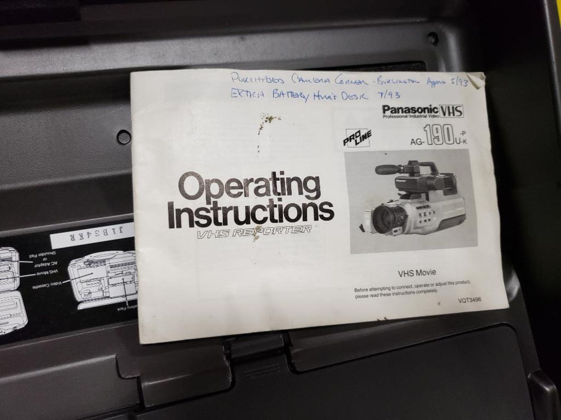 Panasonic AG-190 VHS Movie recording camera. - Image 4 of 6