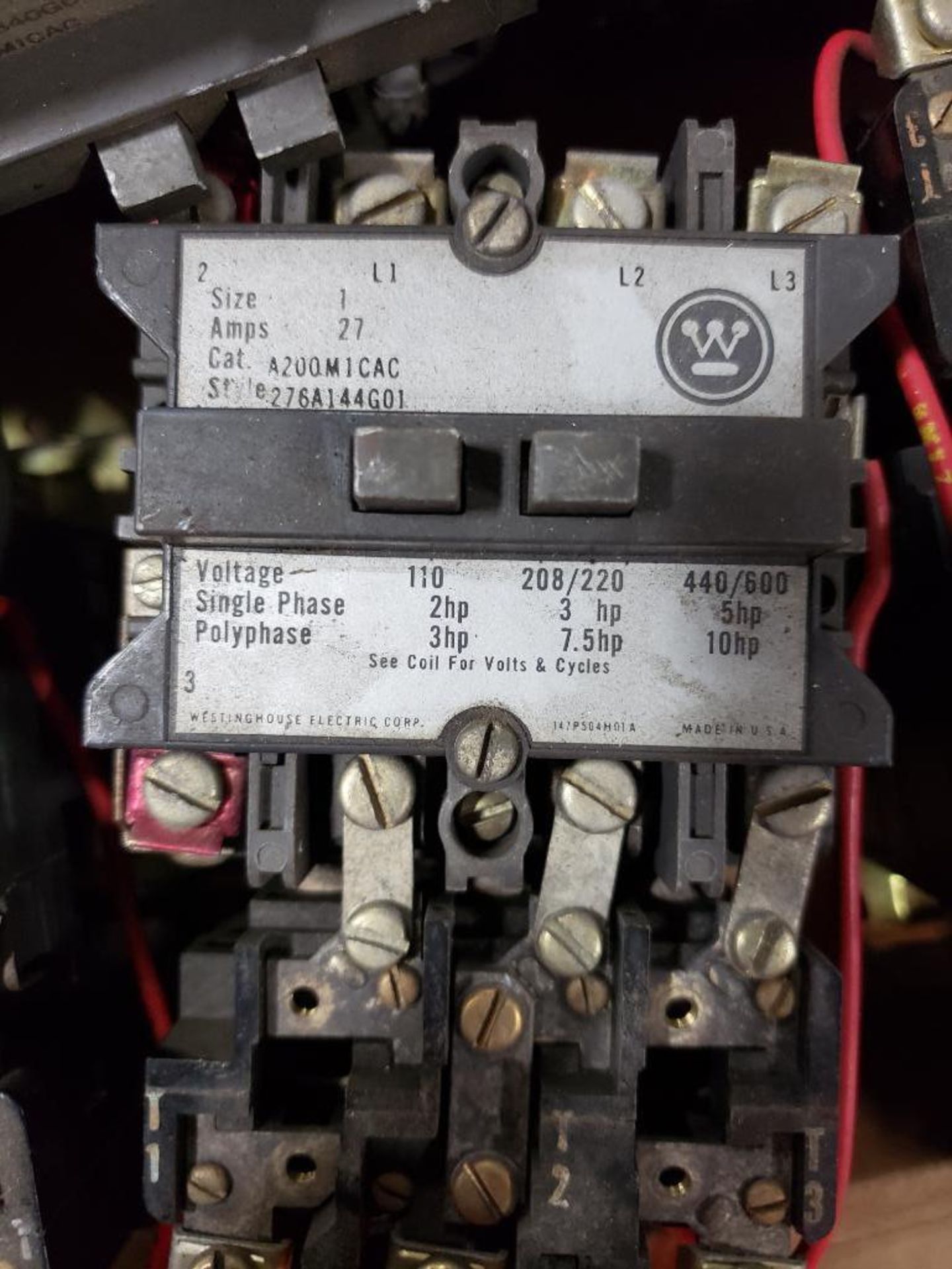 Qty 6 - Westinghouse starter contactors. A200M1CAC 27AMP. - Image 3 of 9