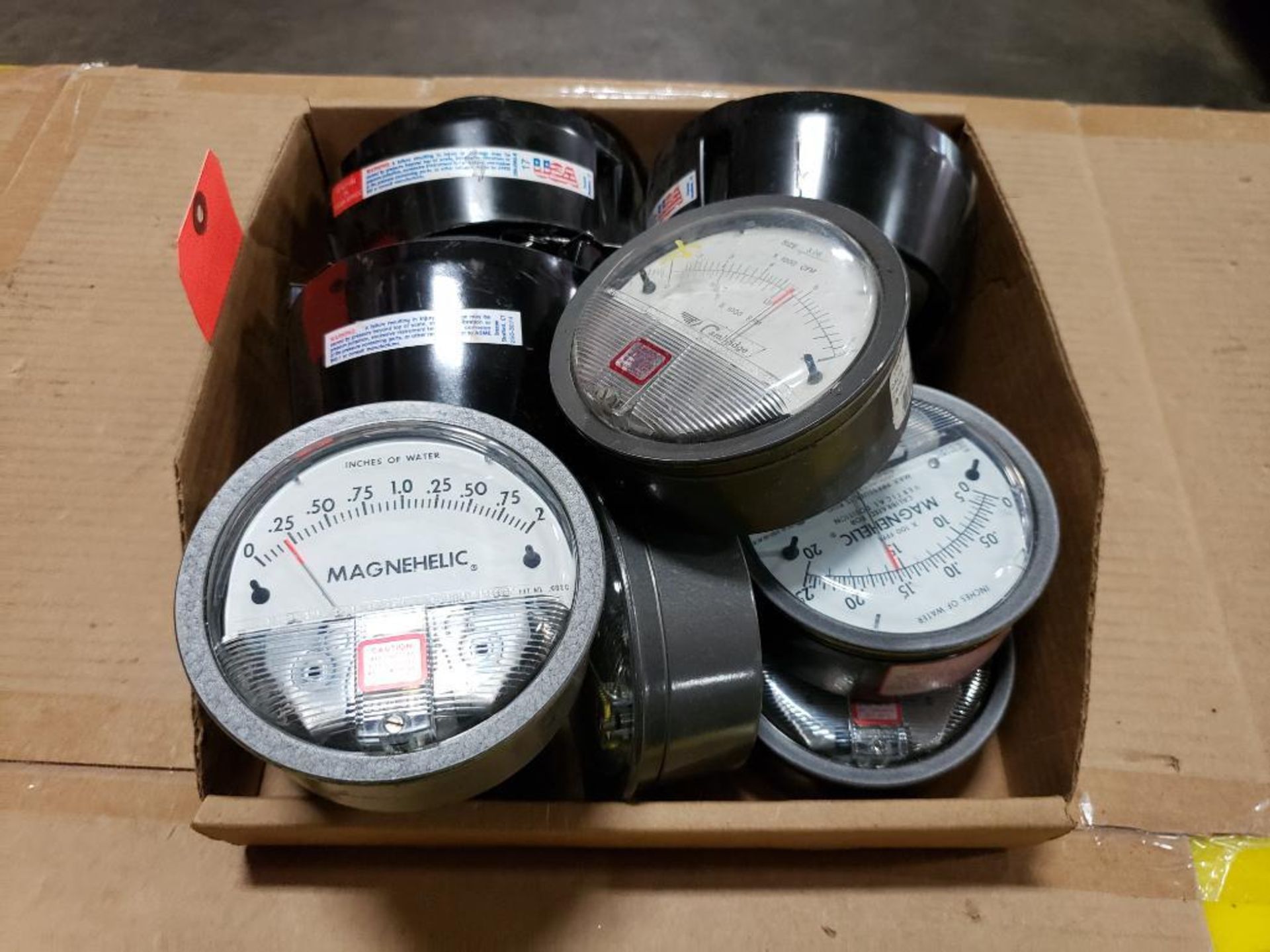 Qty 11 - Assorted Magnehelic gauges.