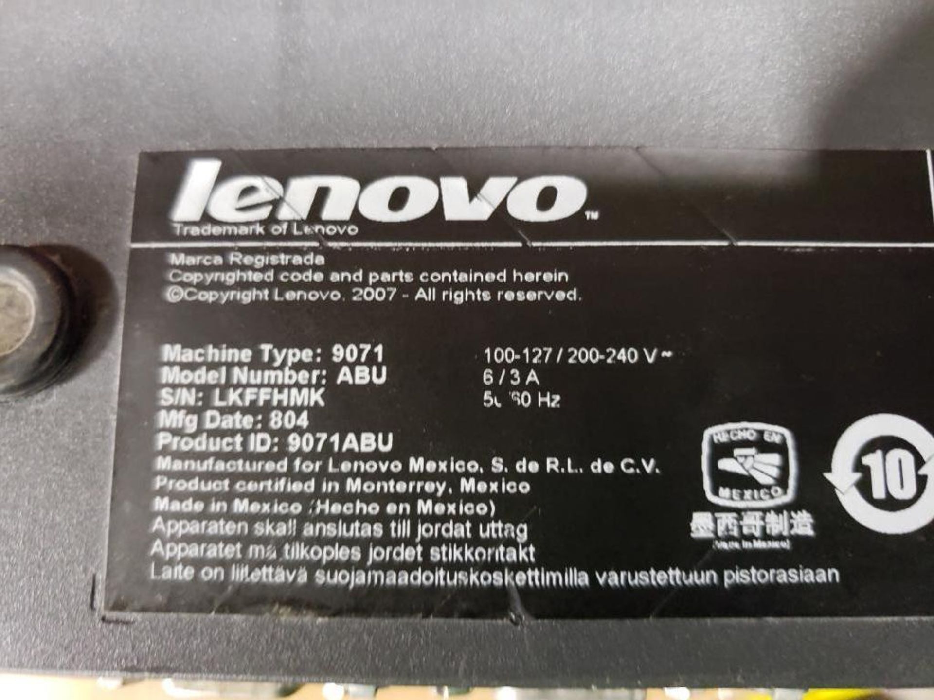 Qty 2 - Lenovo ThinkCentre 9071-ABU desktop computer. - Image 2 of 13