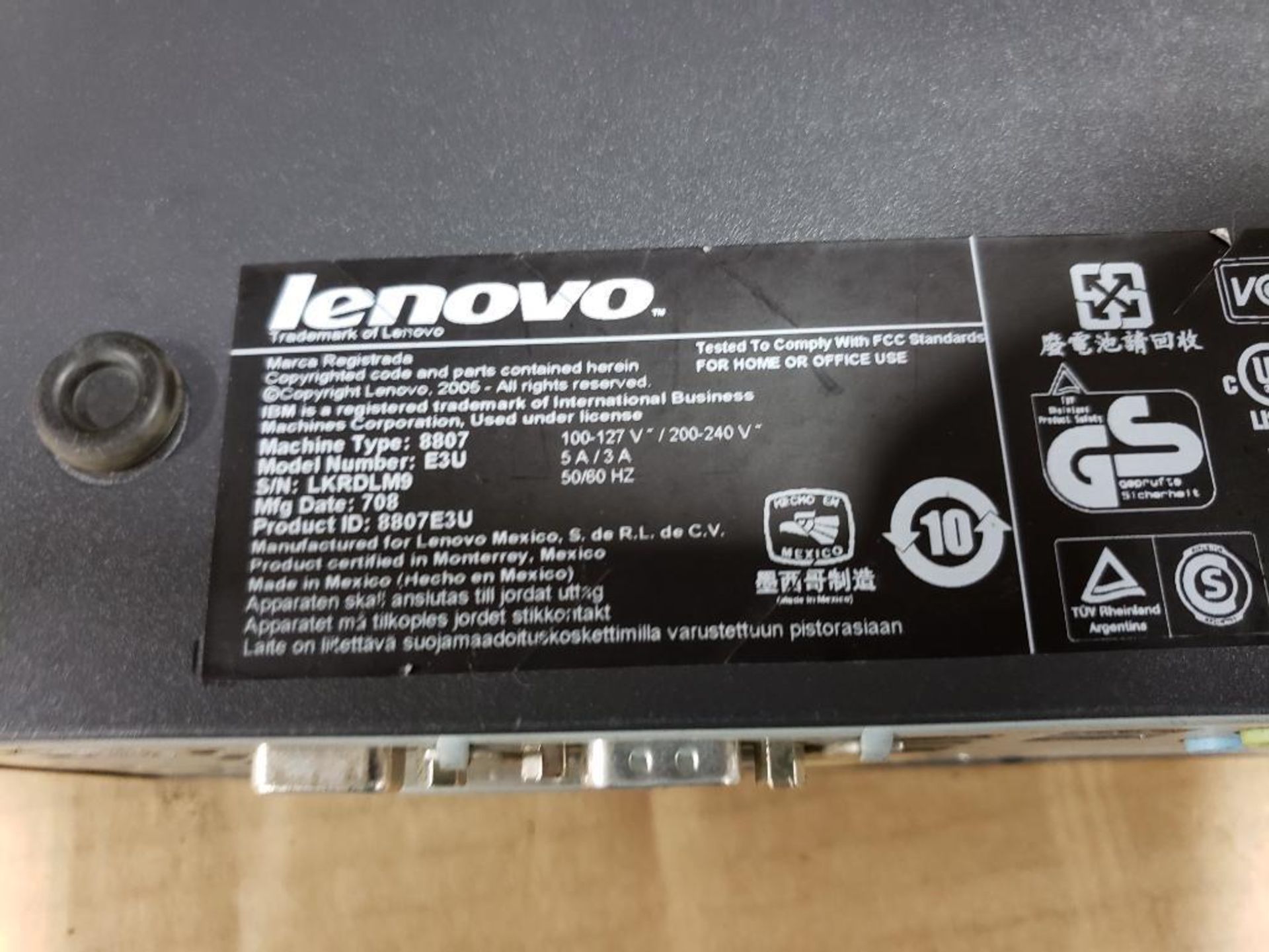 Lenovo ThinkCentre 8807-E3U Desktop computer. - Image 6 of 8