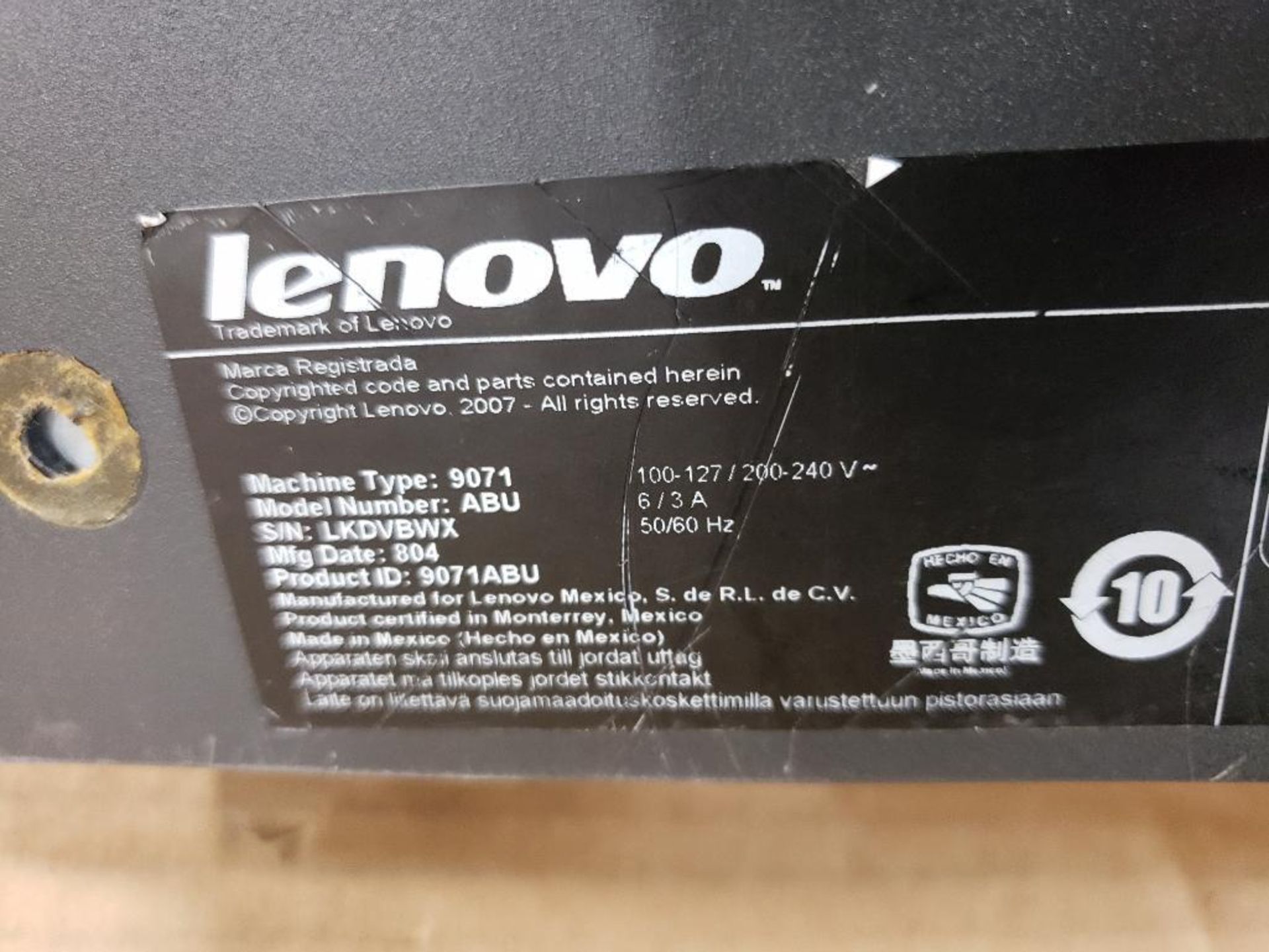 Qty 2 - Lenovo ThinkCentre 9071-ABU desktop computer. - Image 10 of 13