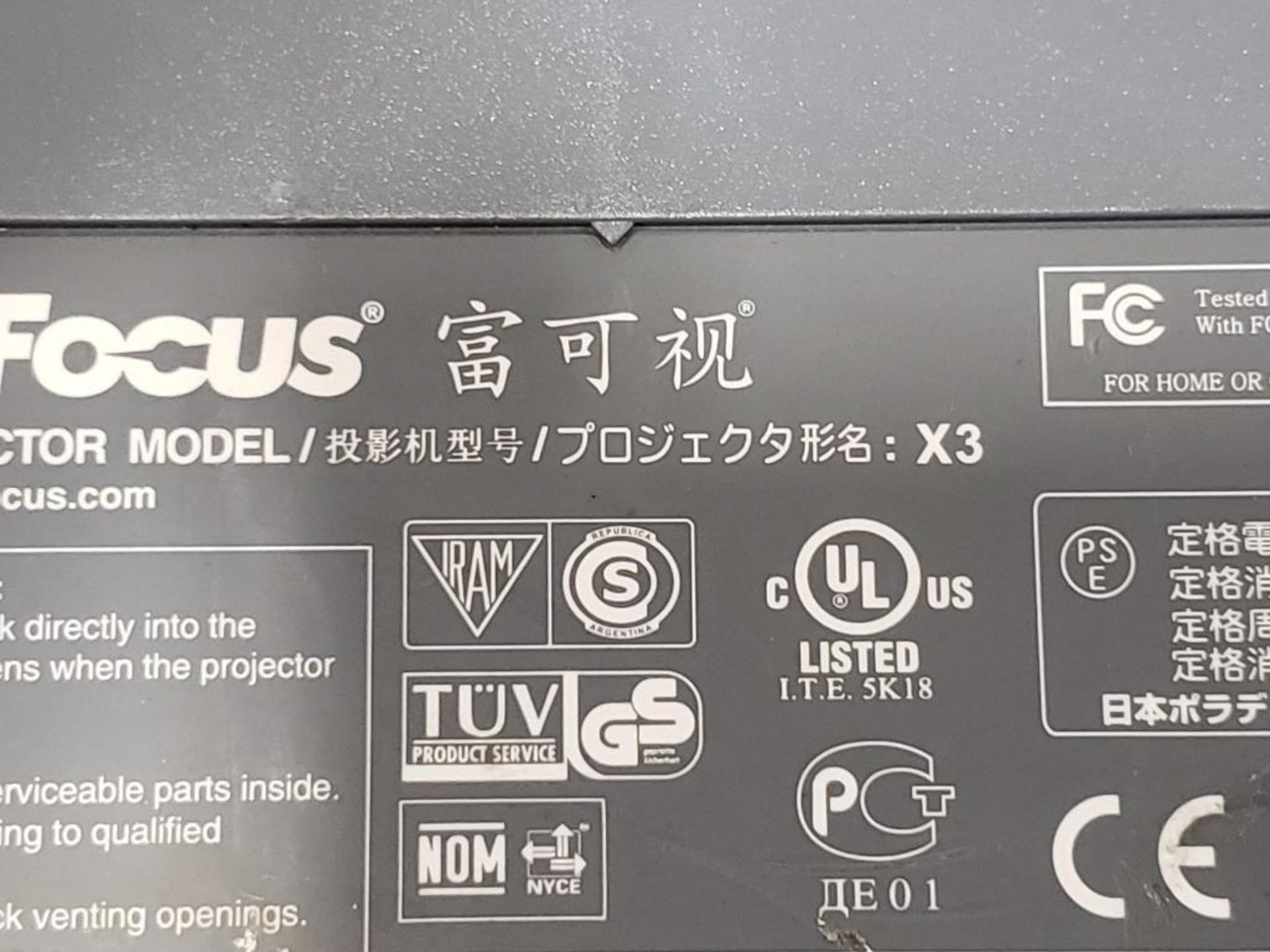 InFocus X3 Projector 100V. - Image 8 of 8