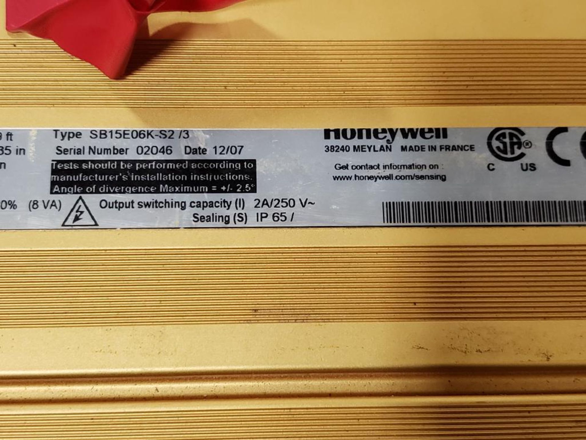 Set of Honeywell light curtains. SB15E06K-S2/3. - Image 3 of 6