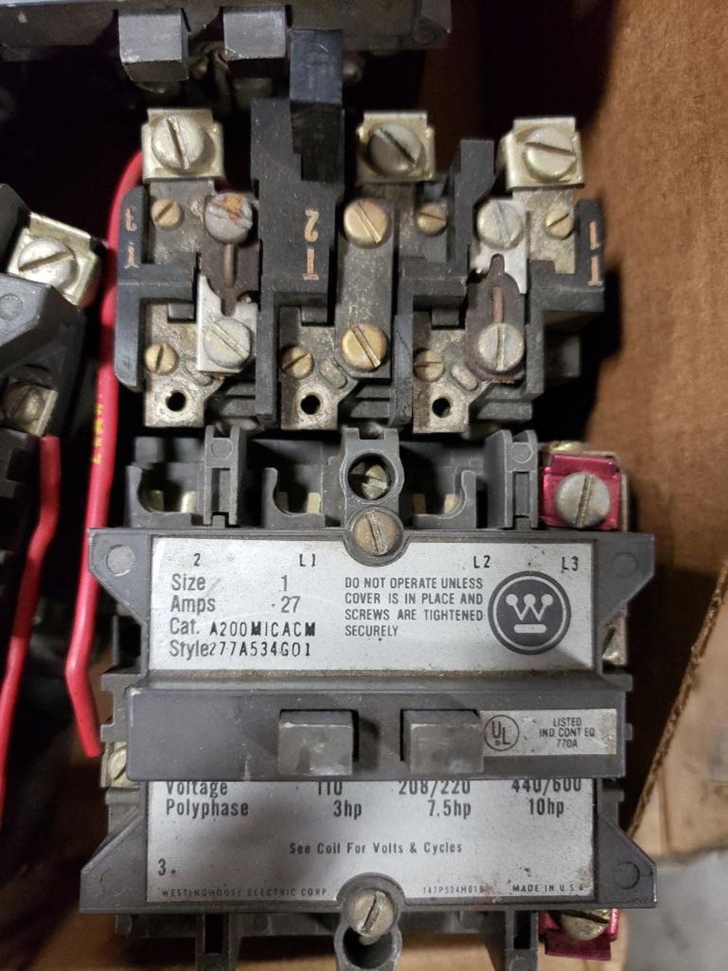 Qty 6 - Westinghouse starter contactors. A200M1CAC 27AMP. - Image 4 of 9