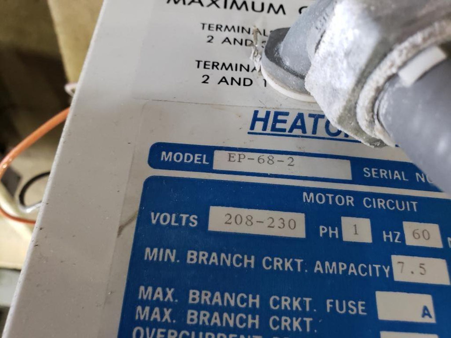 Heatcraft EP-68-2 cooling unit. Qty 2 - 208-230V, 1PH motors. - Image 3 of 3