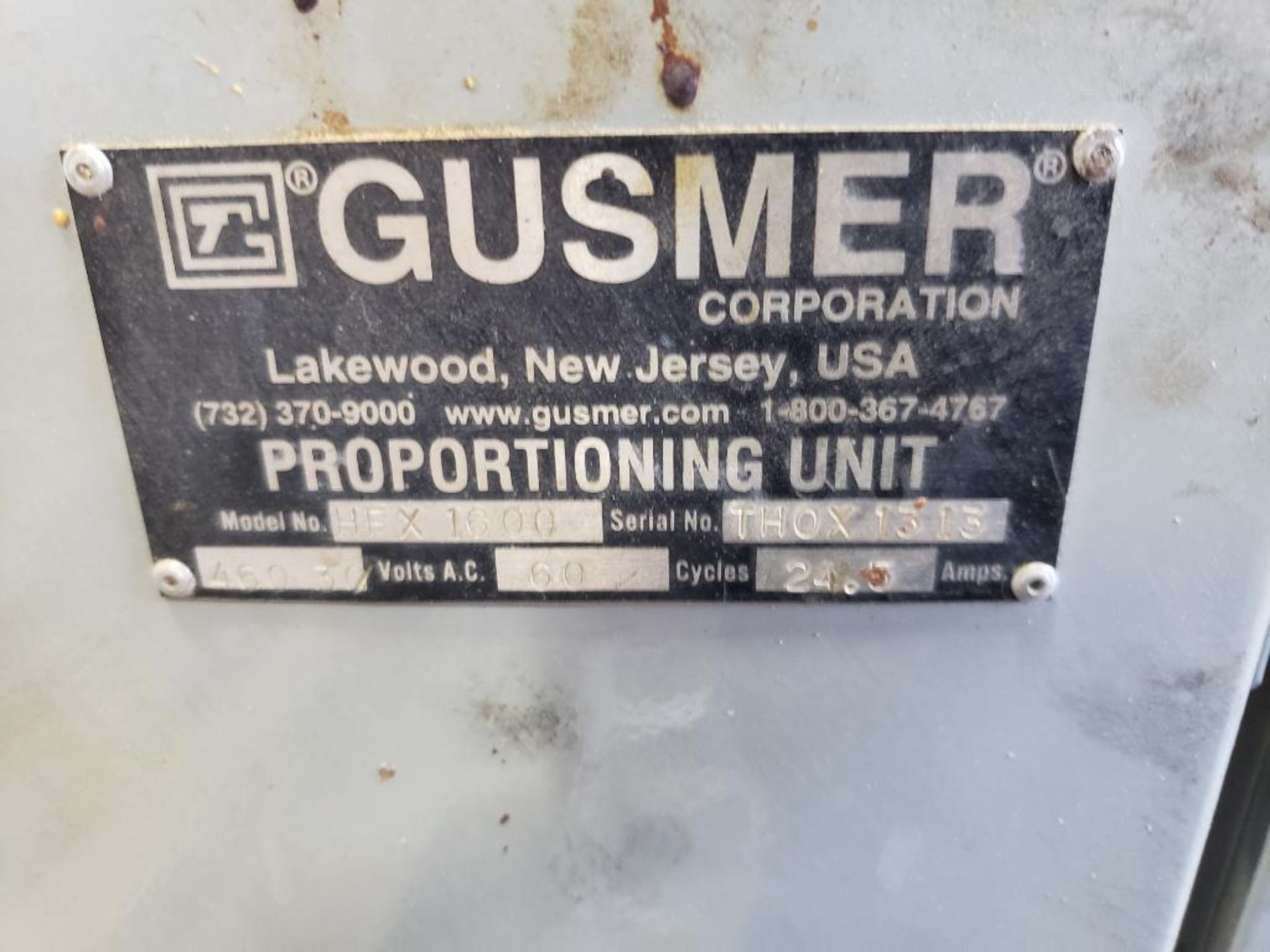 Gusmer HFX-1600 Proportioning Unit. 460-30VAC, 24.5AMPS. - Image 5 of 6