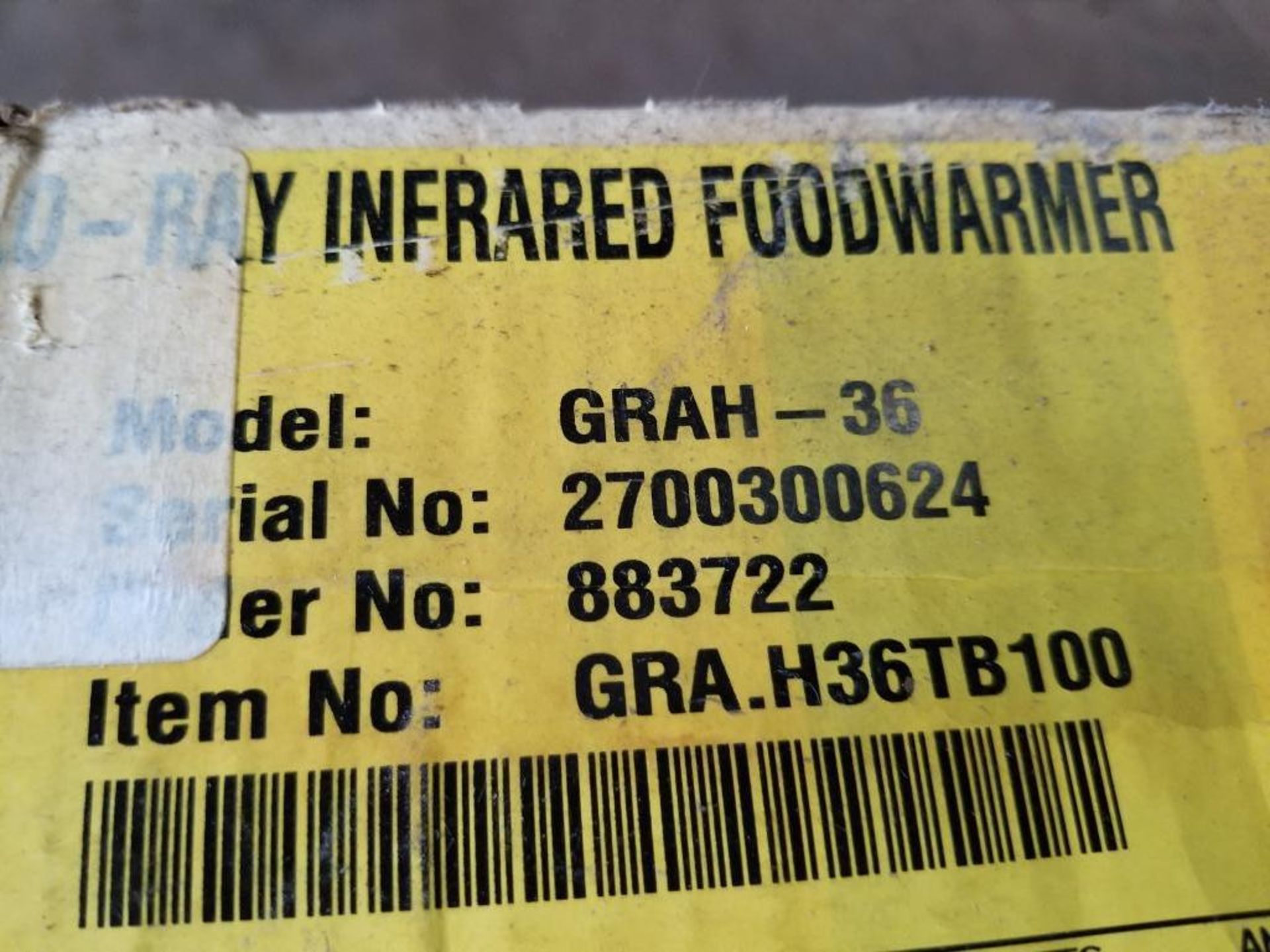 Hatco Corp. GRAH-36 Glo-Ray infrared foodwarmer. New in box. - Image 2 of 3