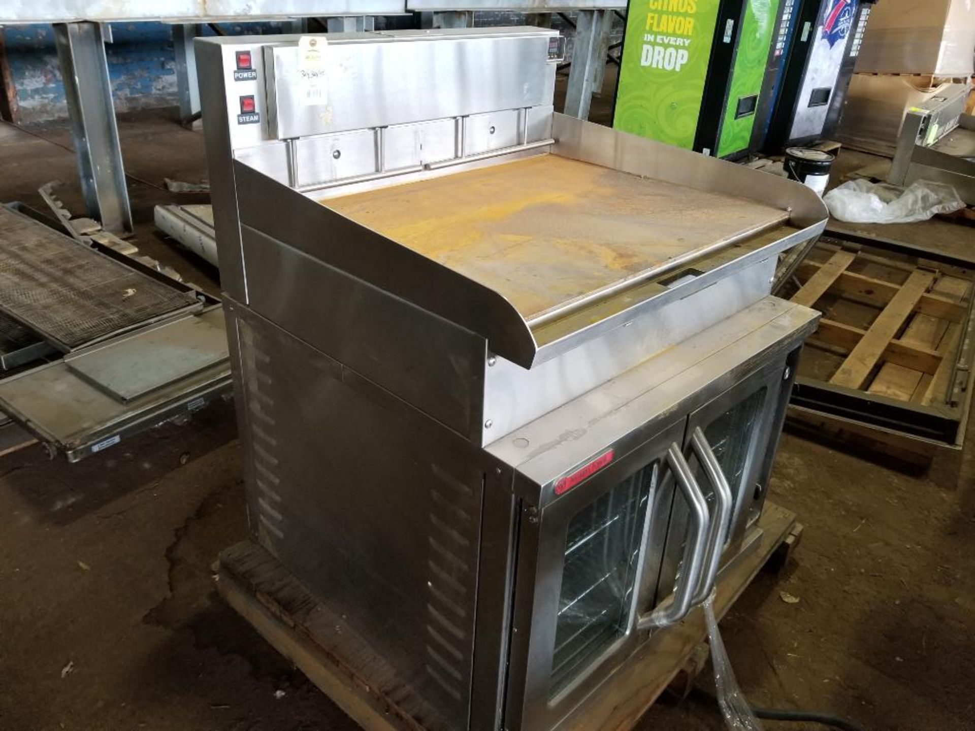 Market Forge Industries INC. 2600-HPE oven. 208V, 11kW, 3PH. American Griddle Corp. 3TT-GD griddle.