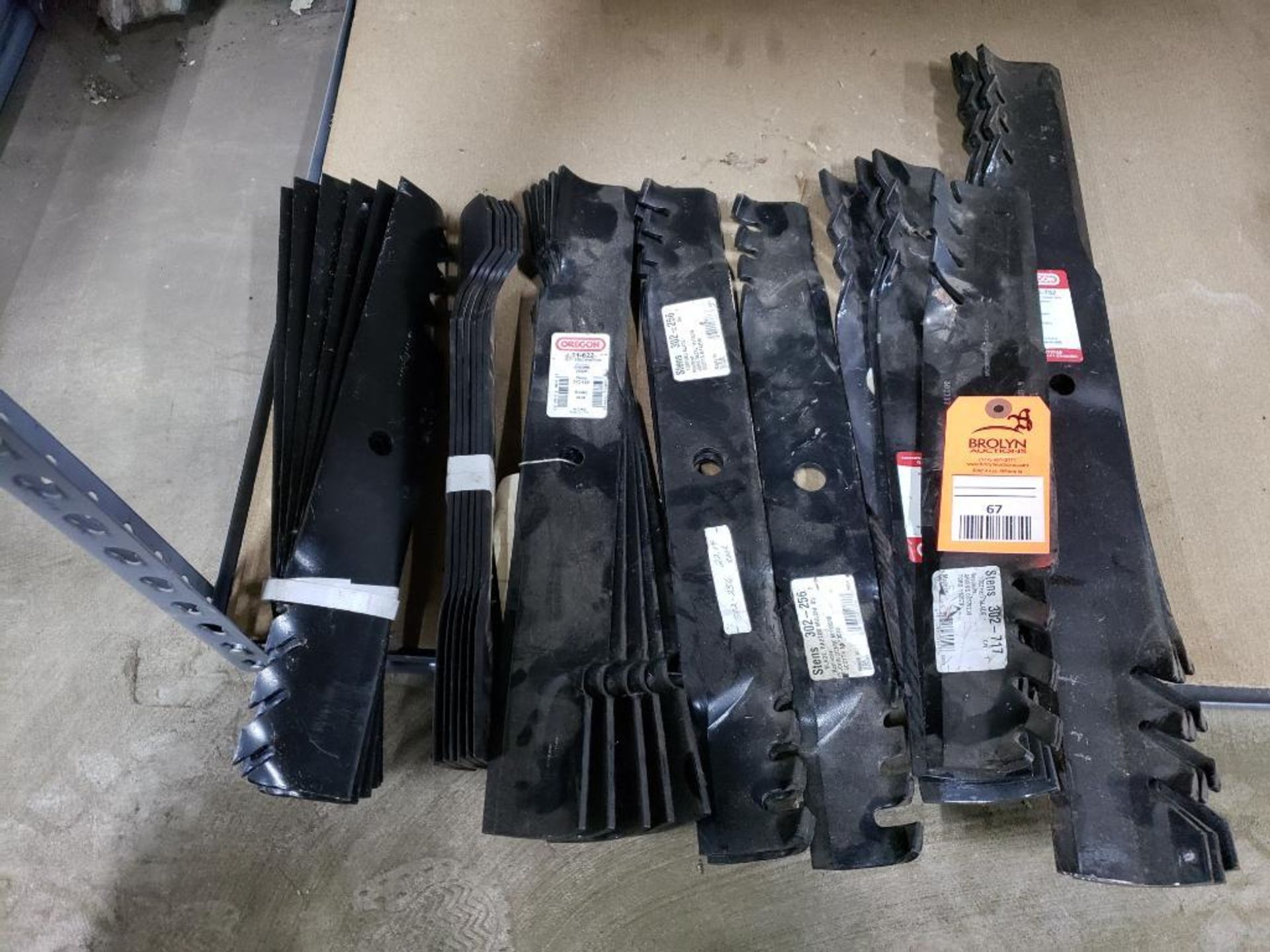 Qty 28 - Assorted mower blades. New old stock.