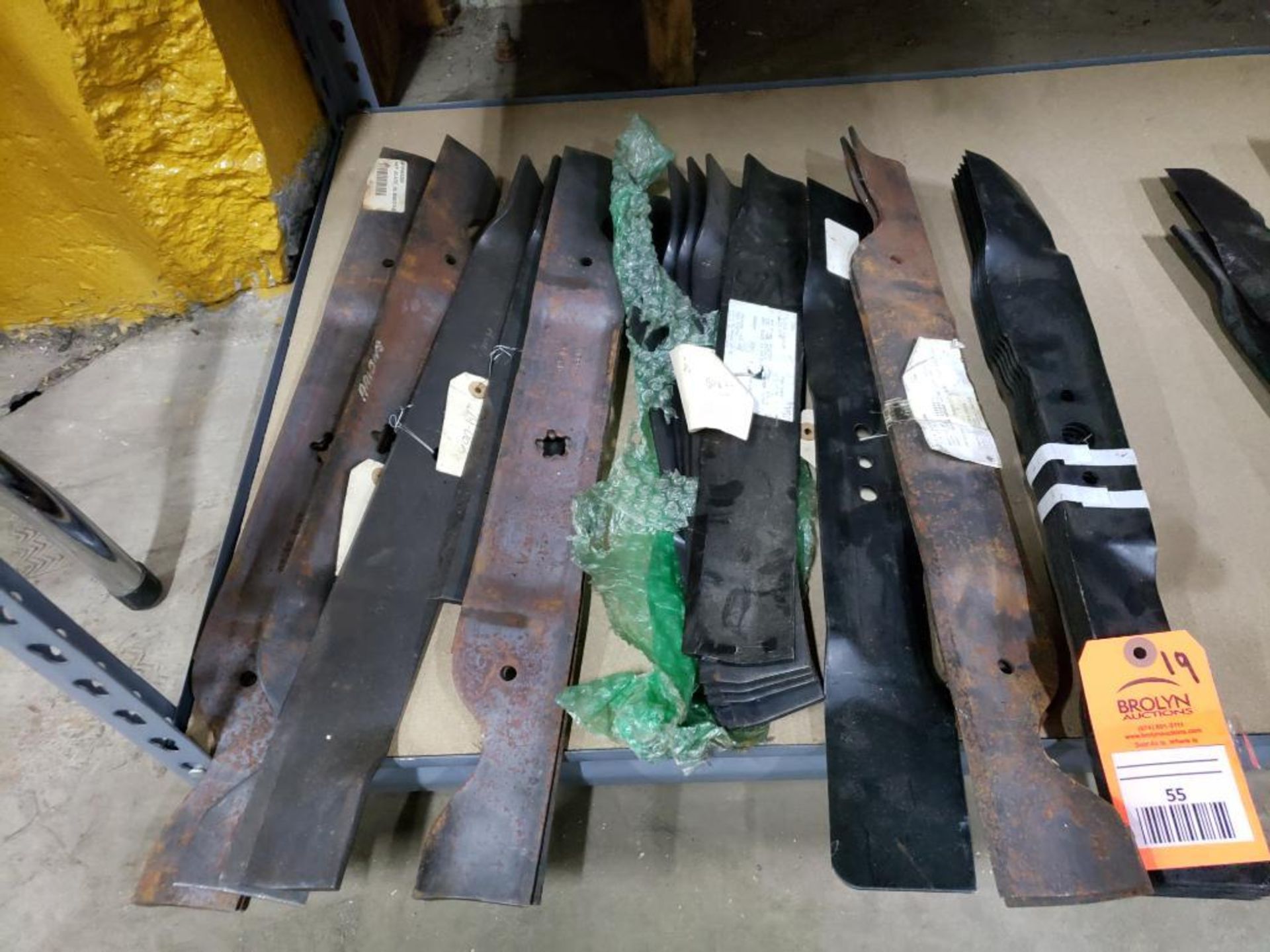Qty 19 - Assorted mower blades. New old stock.