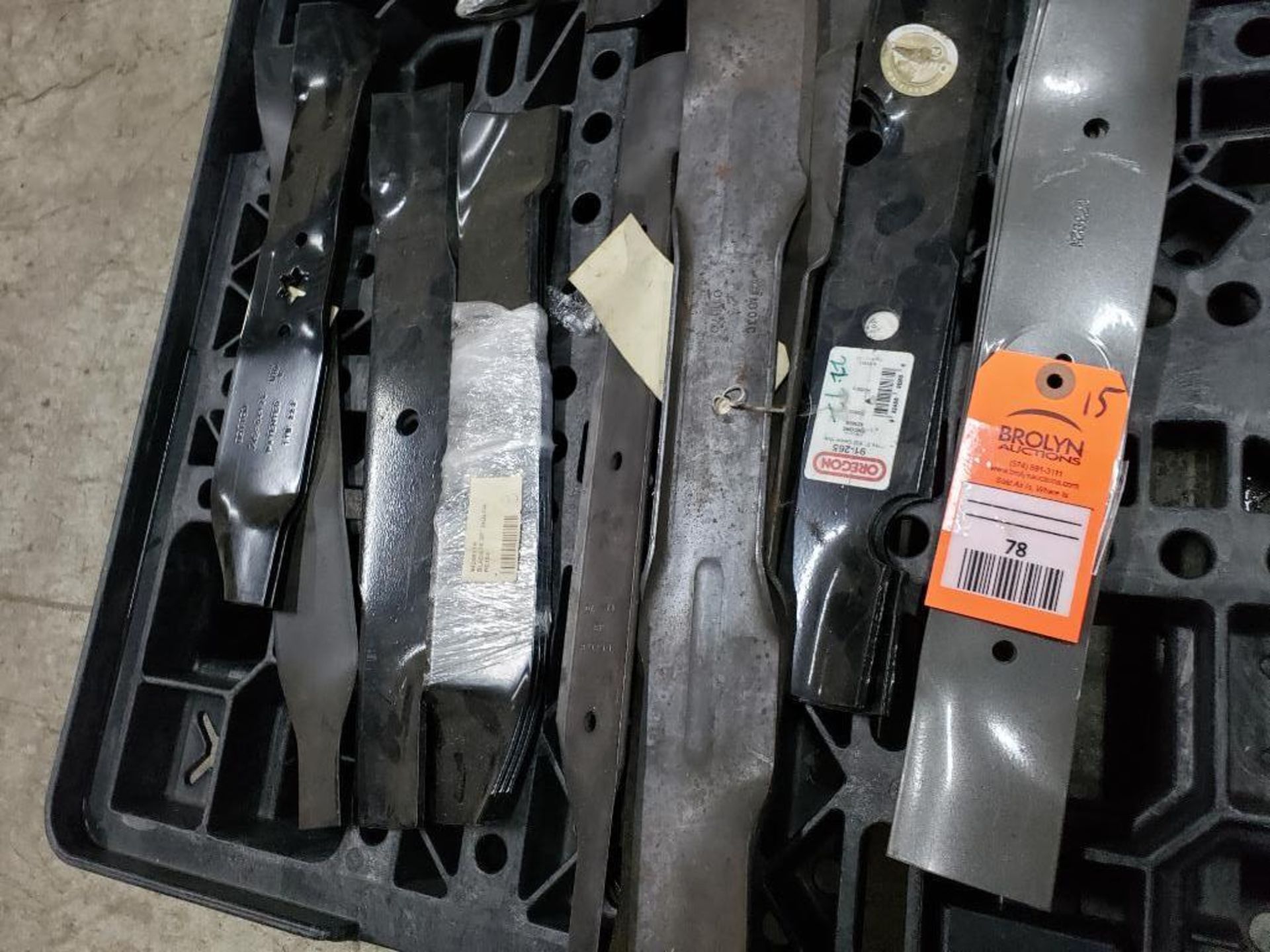 Qty 15 - Assorted mower blades. New old stock.