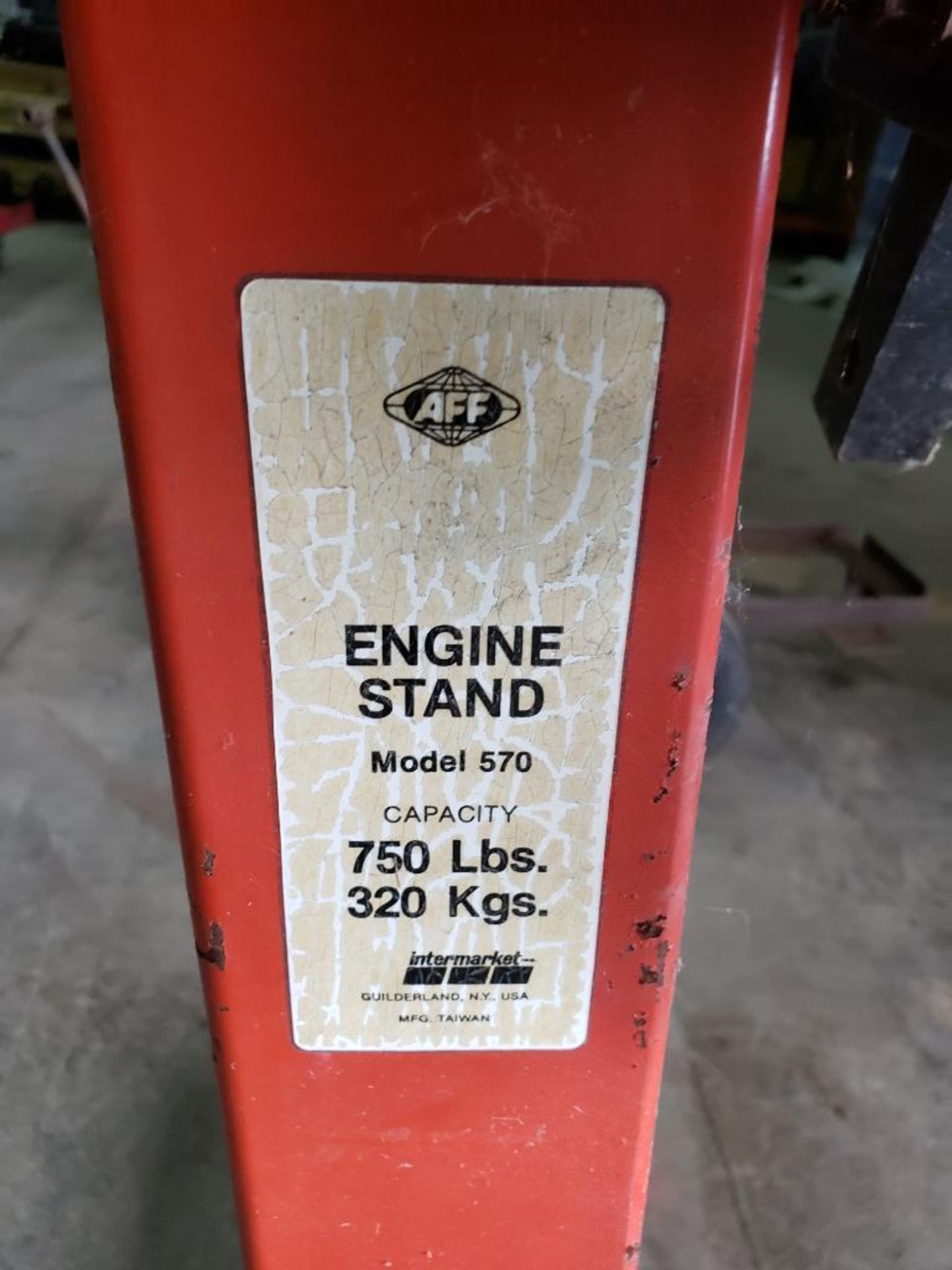 AFF engine stand. 750lb capacity. - Image 3 of 3