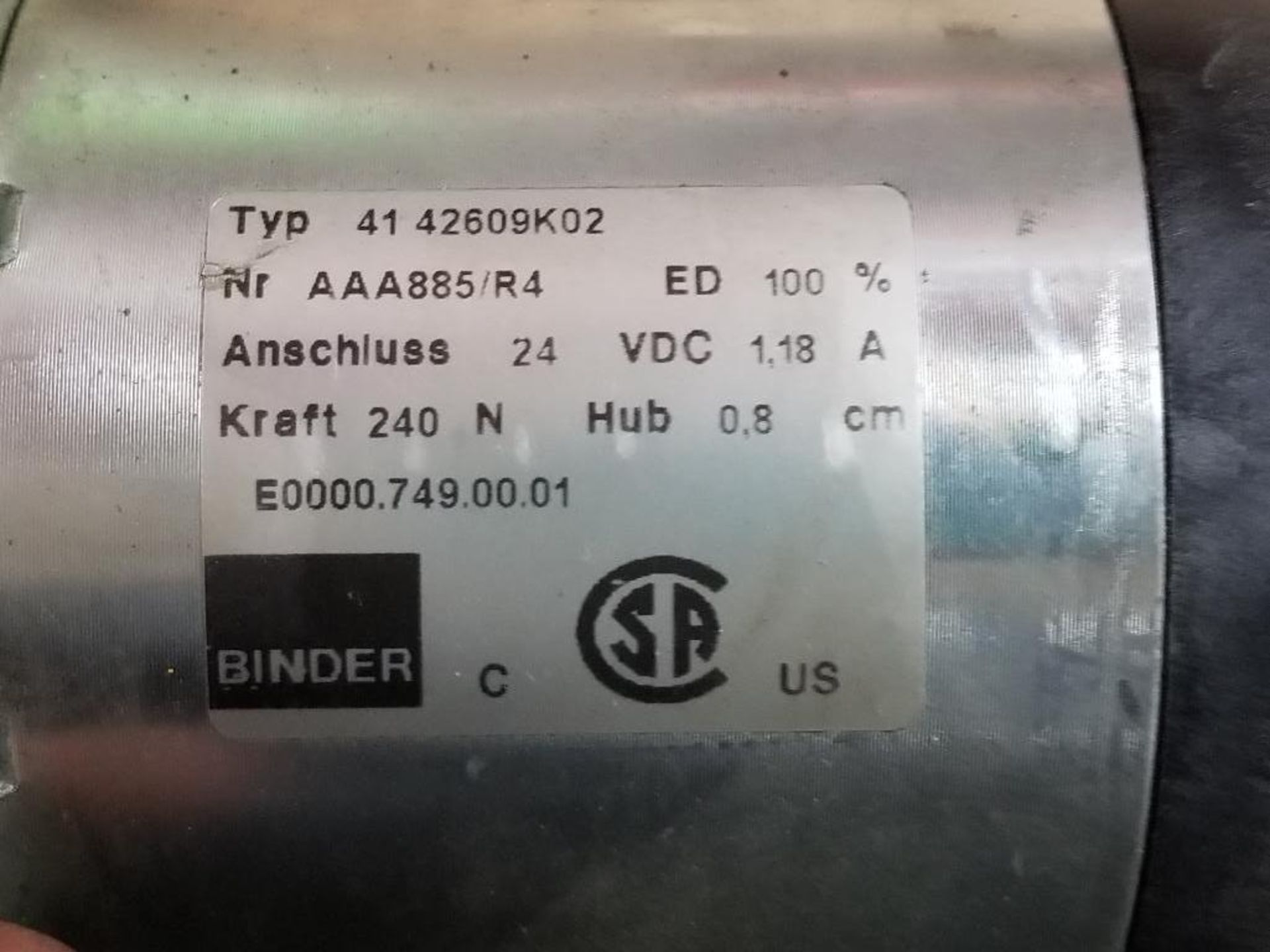 Qty 3 - Assorted solenoid valves. Binder 4142609K02, Kendrion. - Image 3 of 5