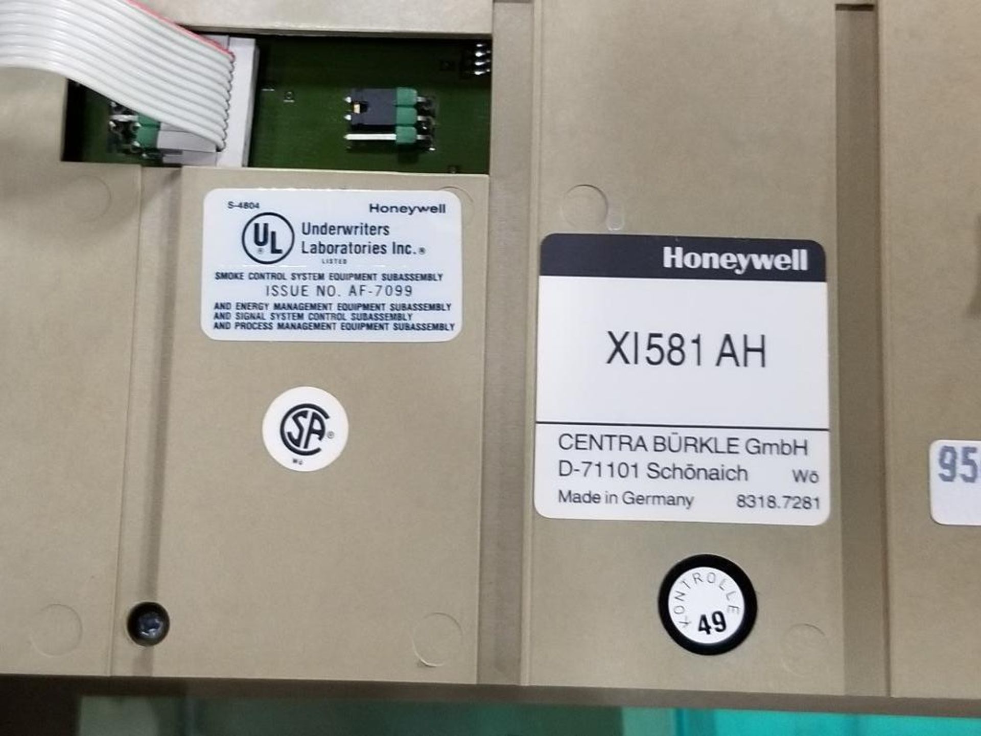 Qty 2 - Honeywell XI581-AH XL500 Terminal Display Operator Interface Panel. - Image 6 of 9